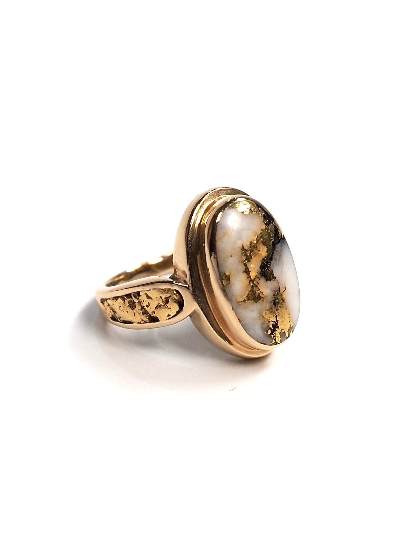 14K Oval Natural Gold in Quartz Ring - Georgie's NYC - Rings