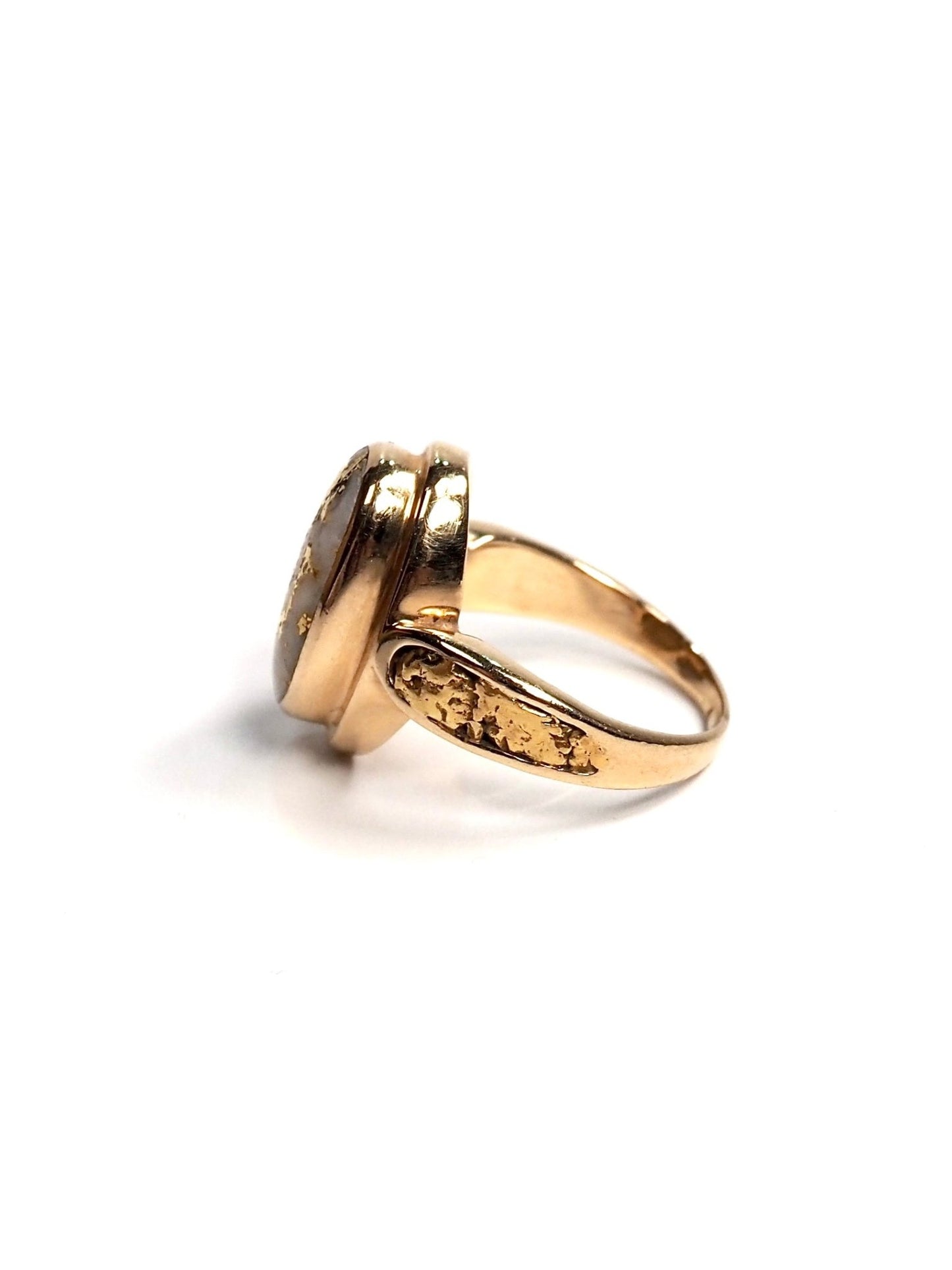 14K Oval Natural Gold in Quartz Ring - Georgie's NYC - Rings
