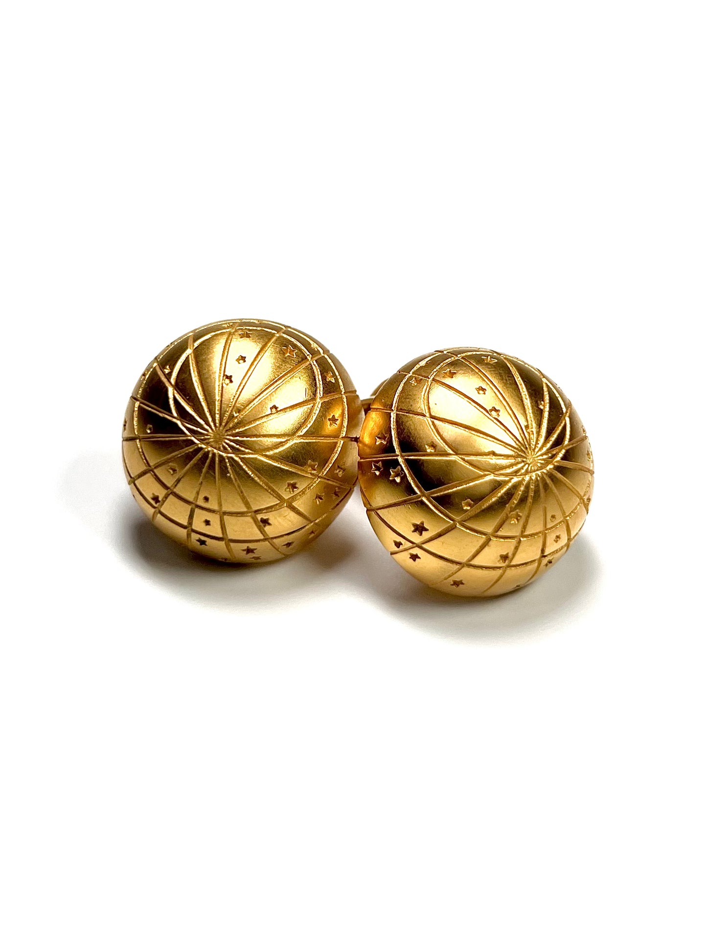 Hermès Gold Constellation Map Earrings