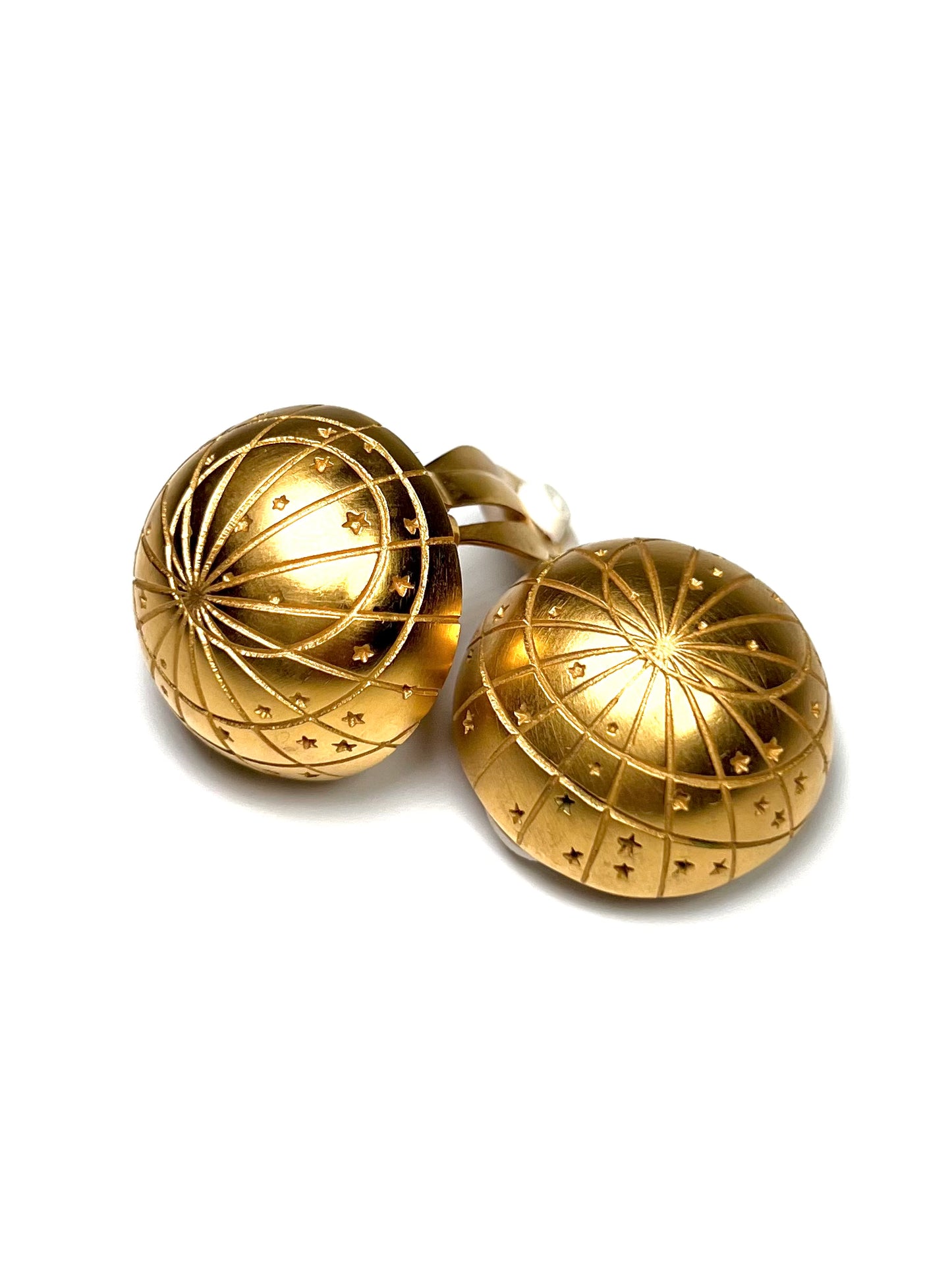 Hermès Gold Constellation Map Earrings