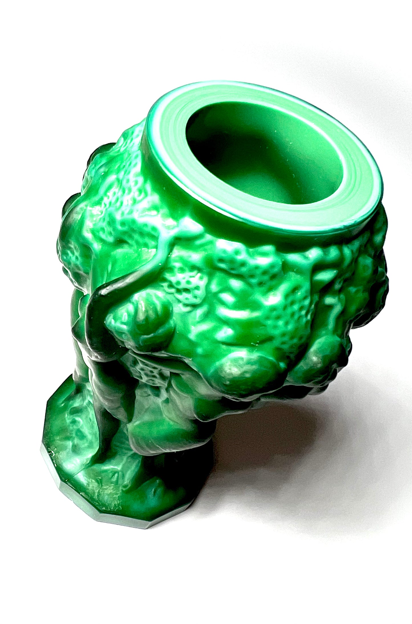 Schlevogt Bohemia Malachite Glass Vase