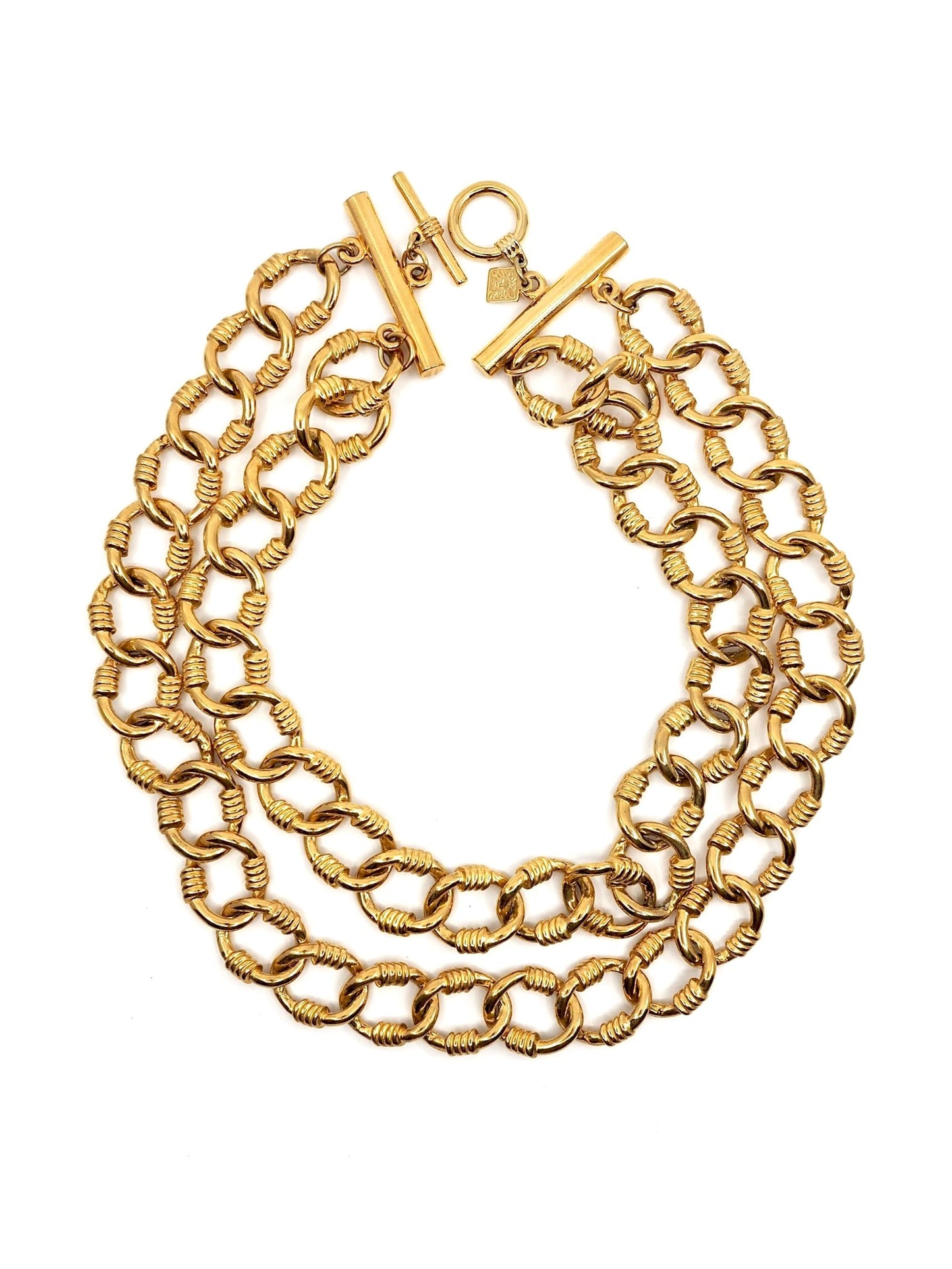 Anne Klein Gold Double Chain Necklace - Georgie's NYC - Necklaces