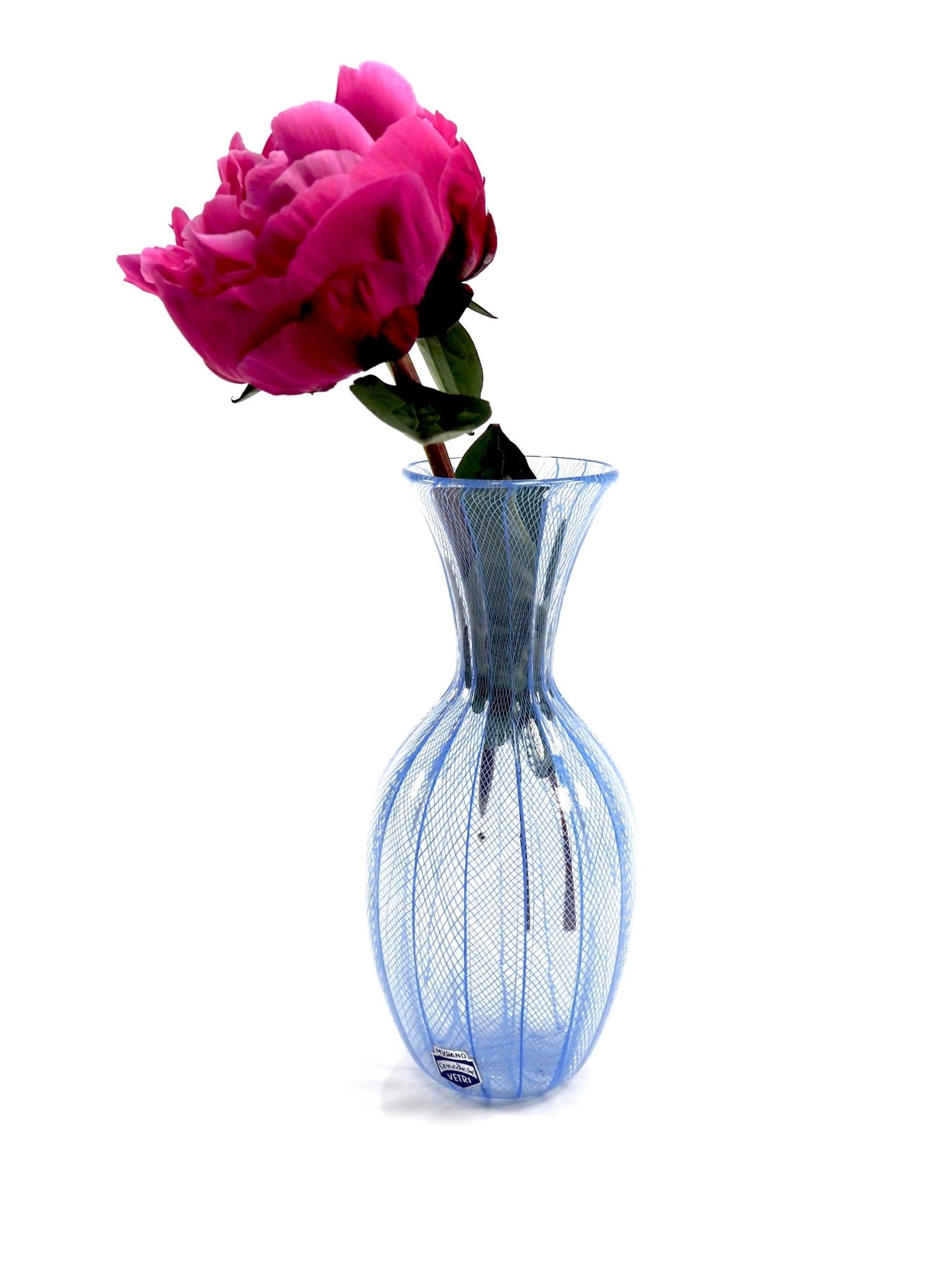 Candese Murano Glass Blue Ribbons Vase - Georgie's NYC - Vases