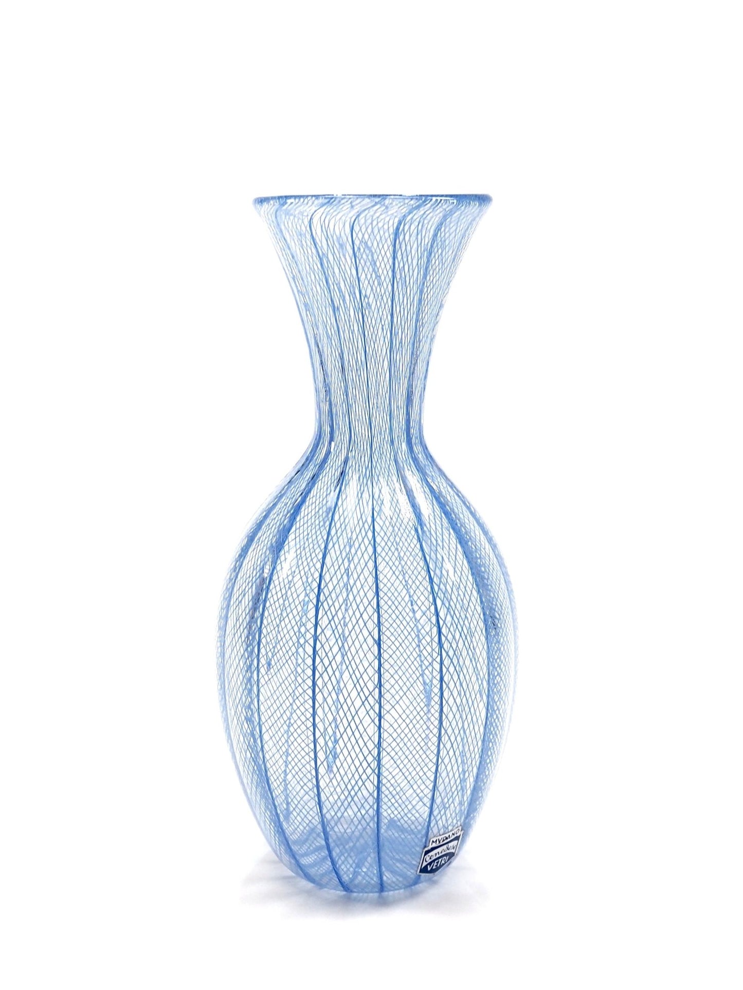Candese Murano Glass Blue Ribbons Vase - Georgie's NYC - Vases