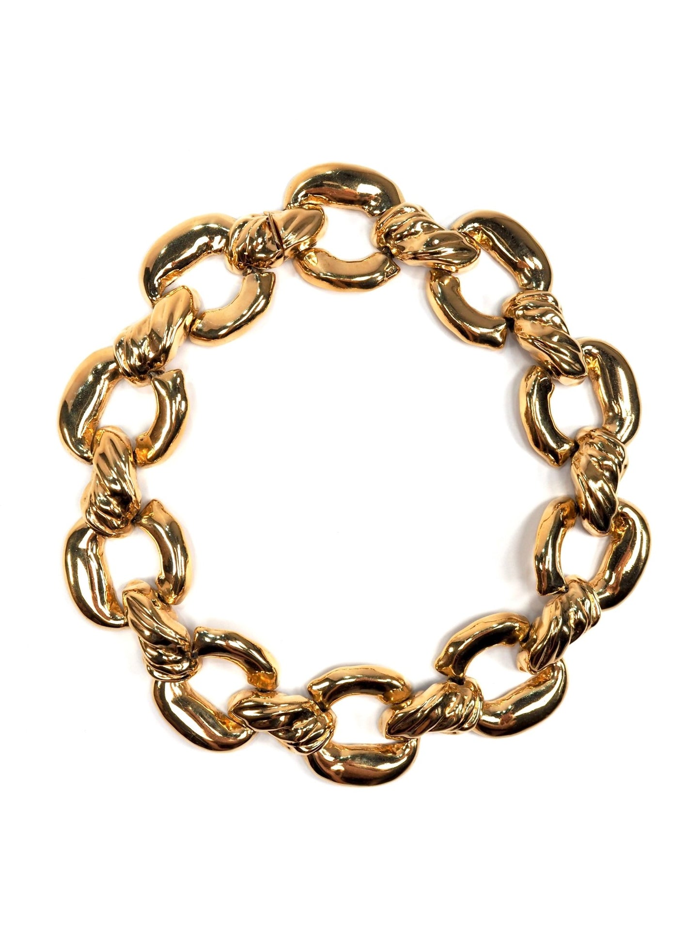 Ciner Chunky Gold Link Collar Necklace - Georgie's NYC - Necklaces