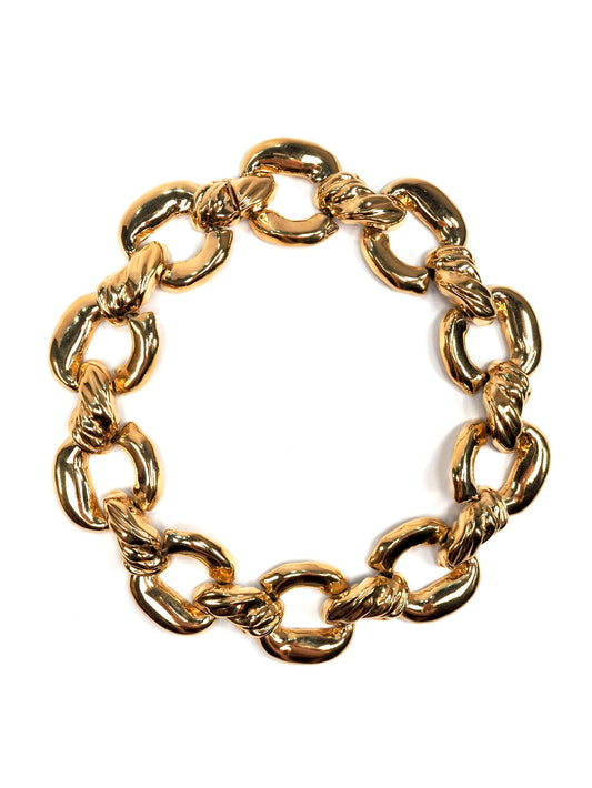 Ciner Chunky Gold Link Collar Necklace - Georgie's NYC - Necklaces