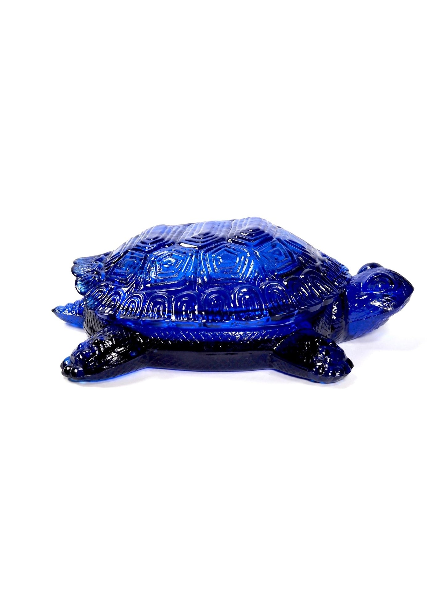 Cobalt Blue Glass Turtle Trinket Dish - Georgie's NYC - Decorative Jars