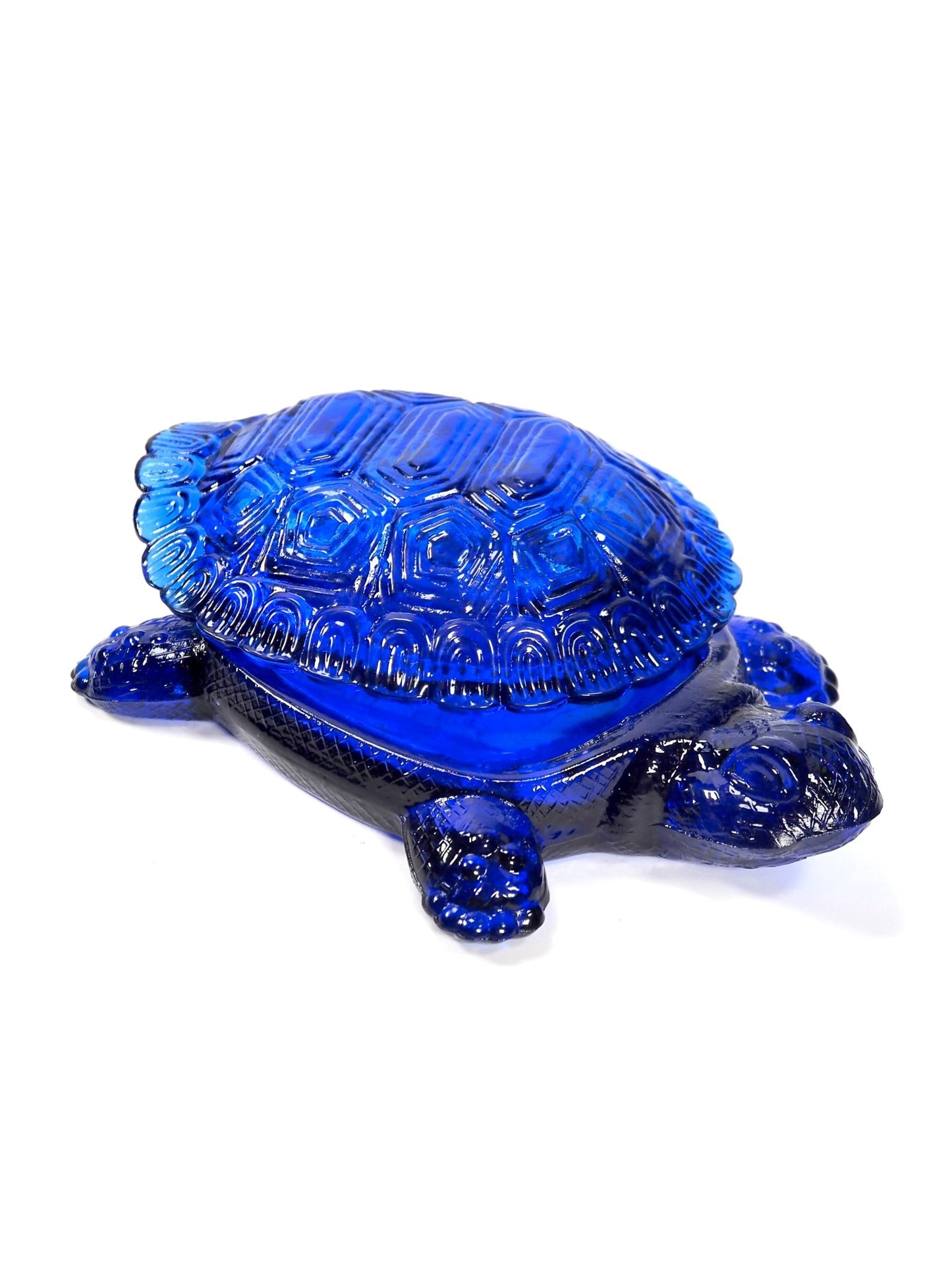 Cobalt Blue Glass Turtle Trinket Dish - Georgie's NYC - Decorative Jars