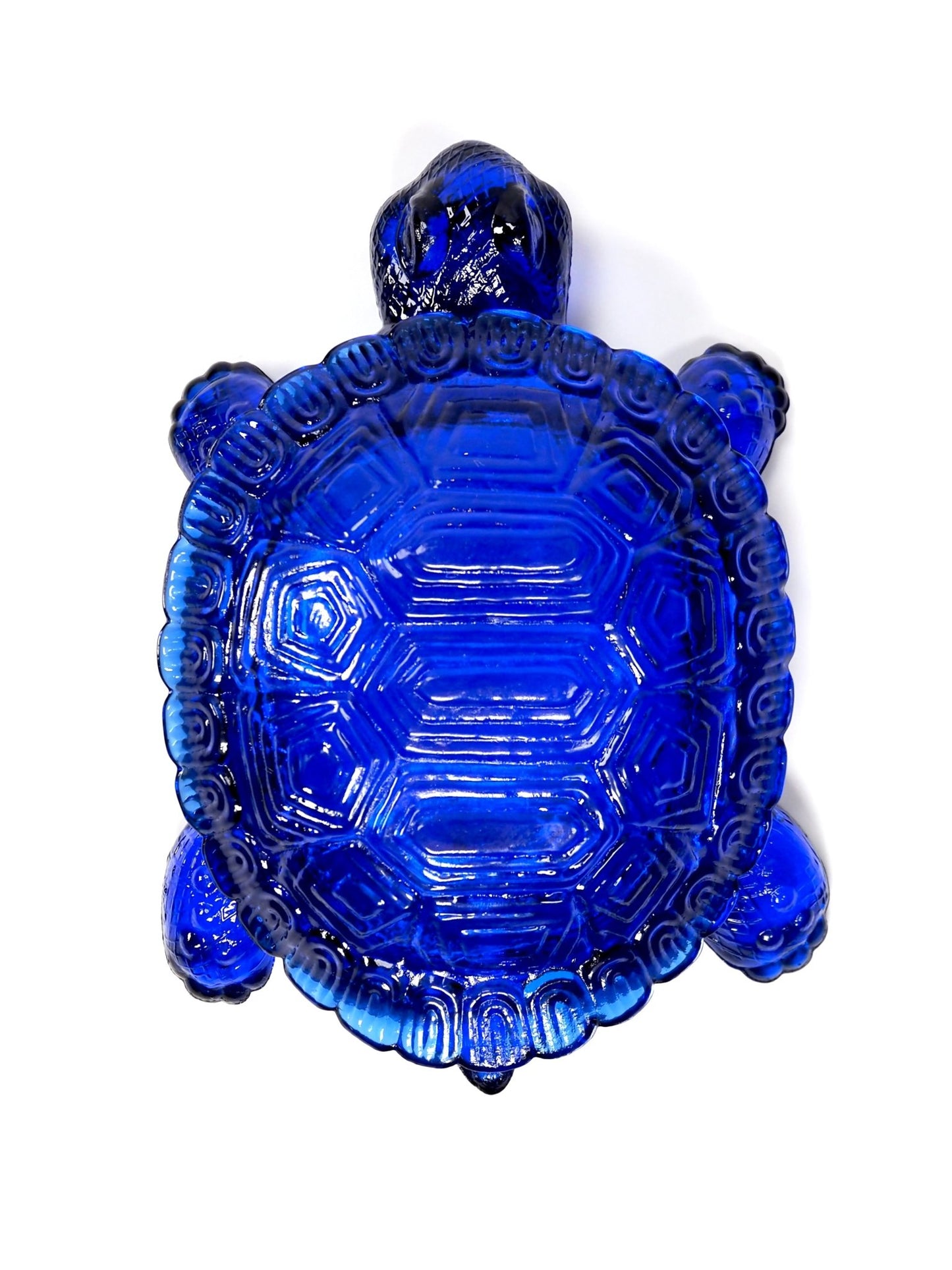 Cobalt Blue Glass Turtle Trinket Dish - Georgie's NYC - Decorative Jars