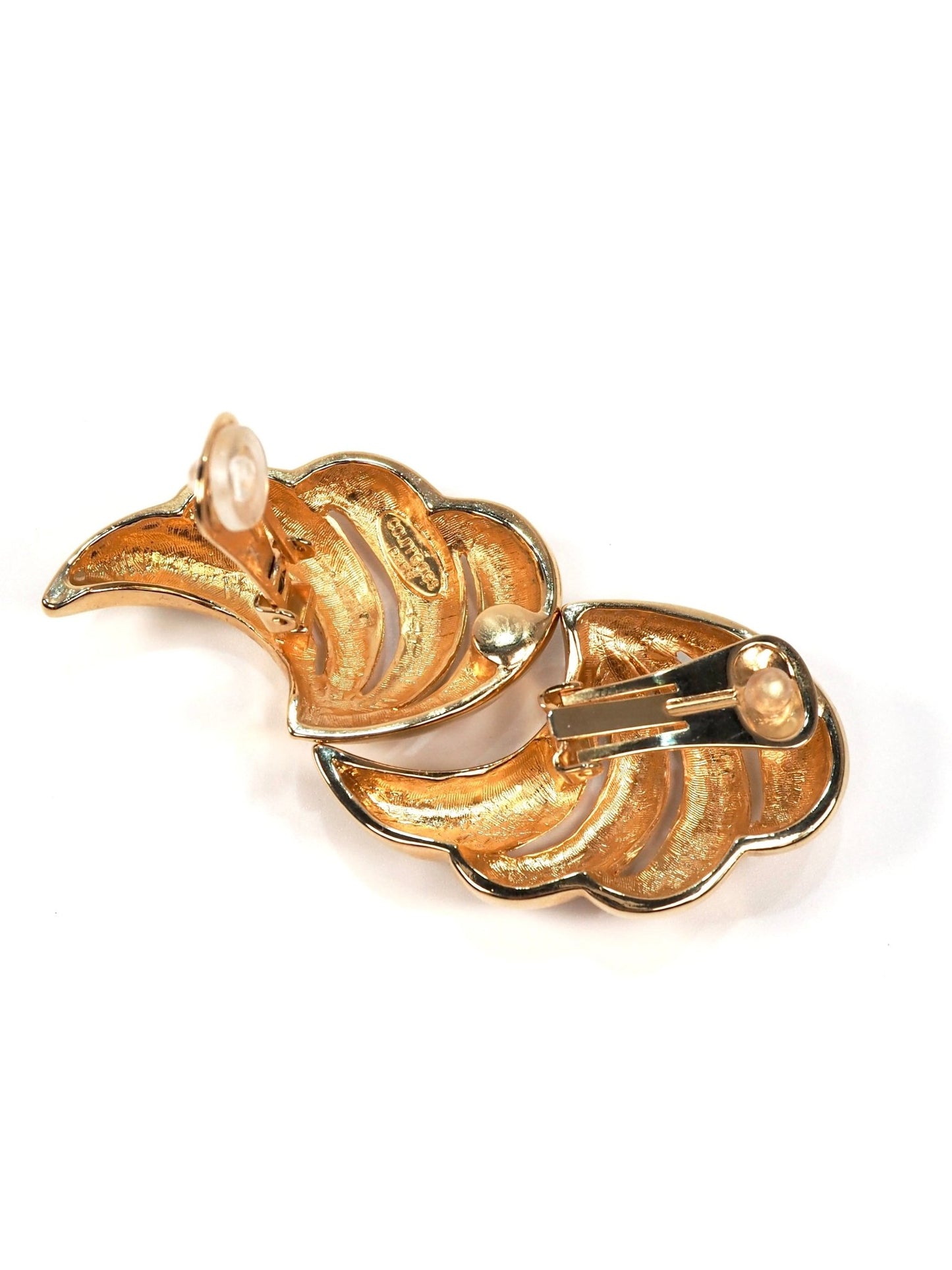 Courrèges Gold Oversized Fan Earrings - Georgie's NYC - Earrings