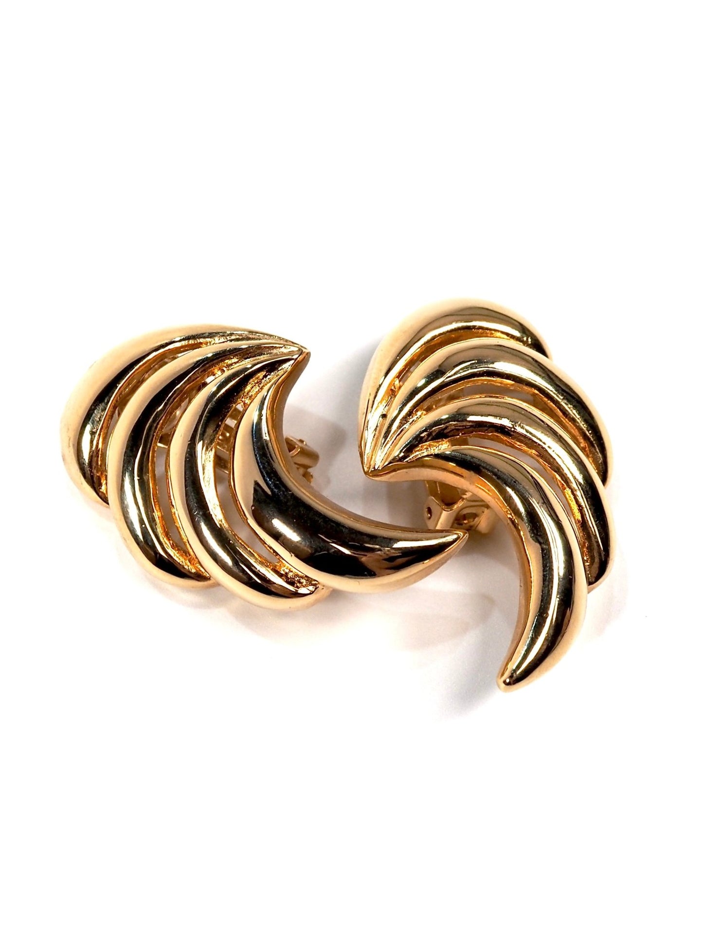 Courrèges Gold Oversized Fan Earrings - Georgie's NYC - Earrings