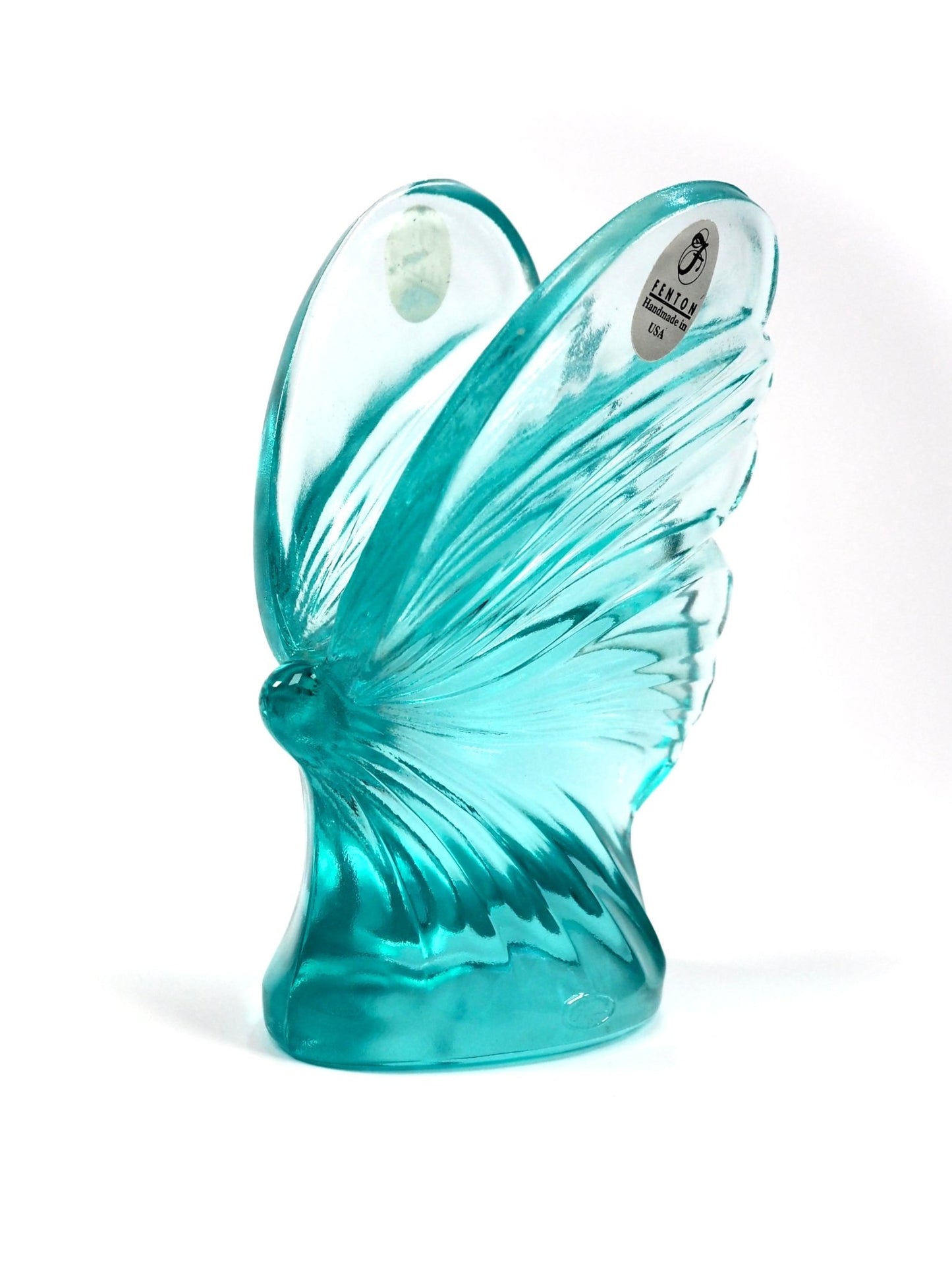 Fenton Aqua Blue Glass Butterfly - Georgie's NYC - Decorative Objects