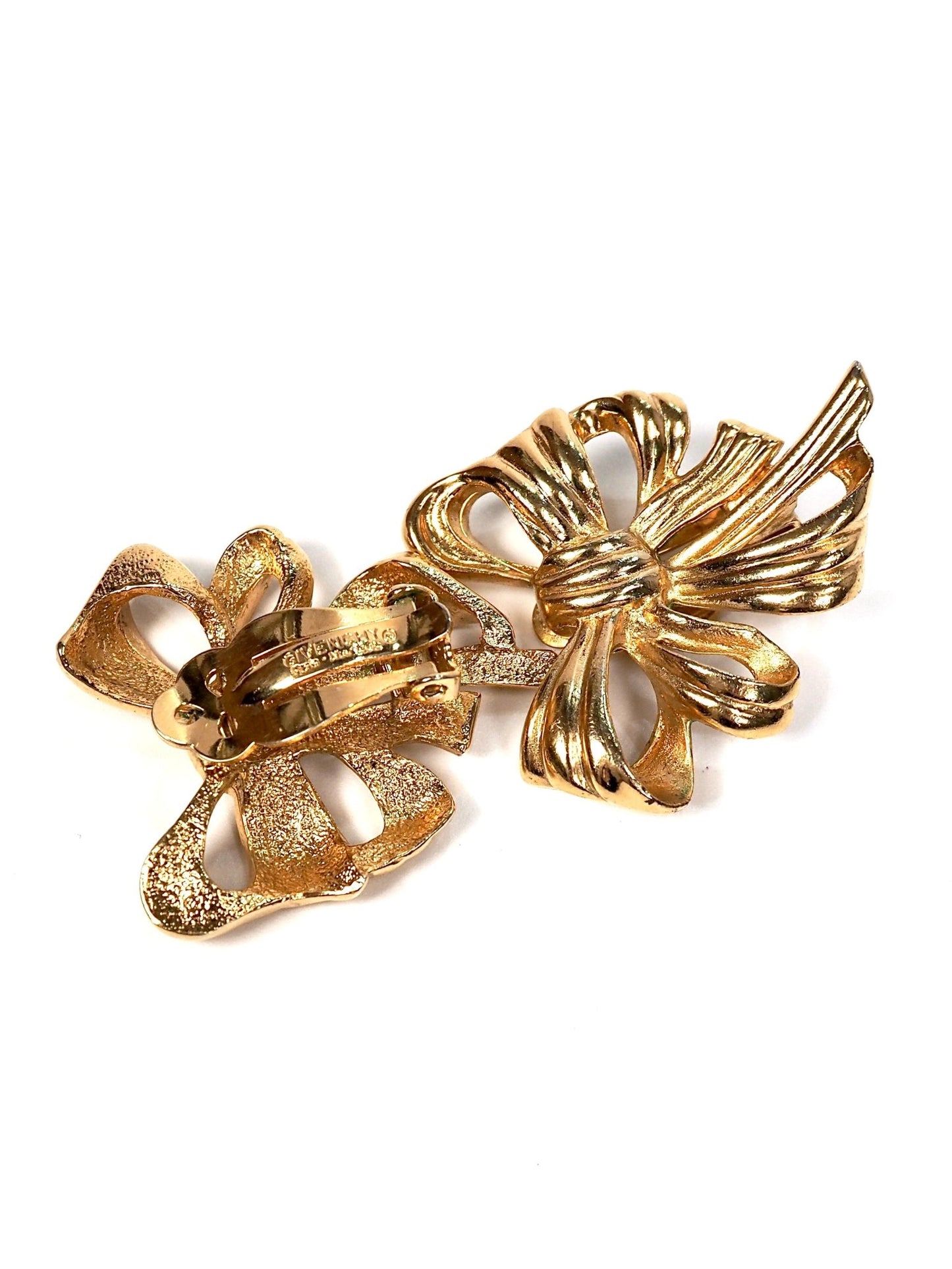 Givenchy Gold Bow Earrings - Georgie's NYC - Earrings