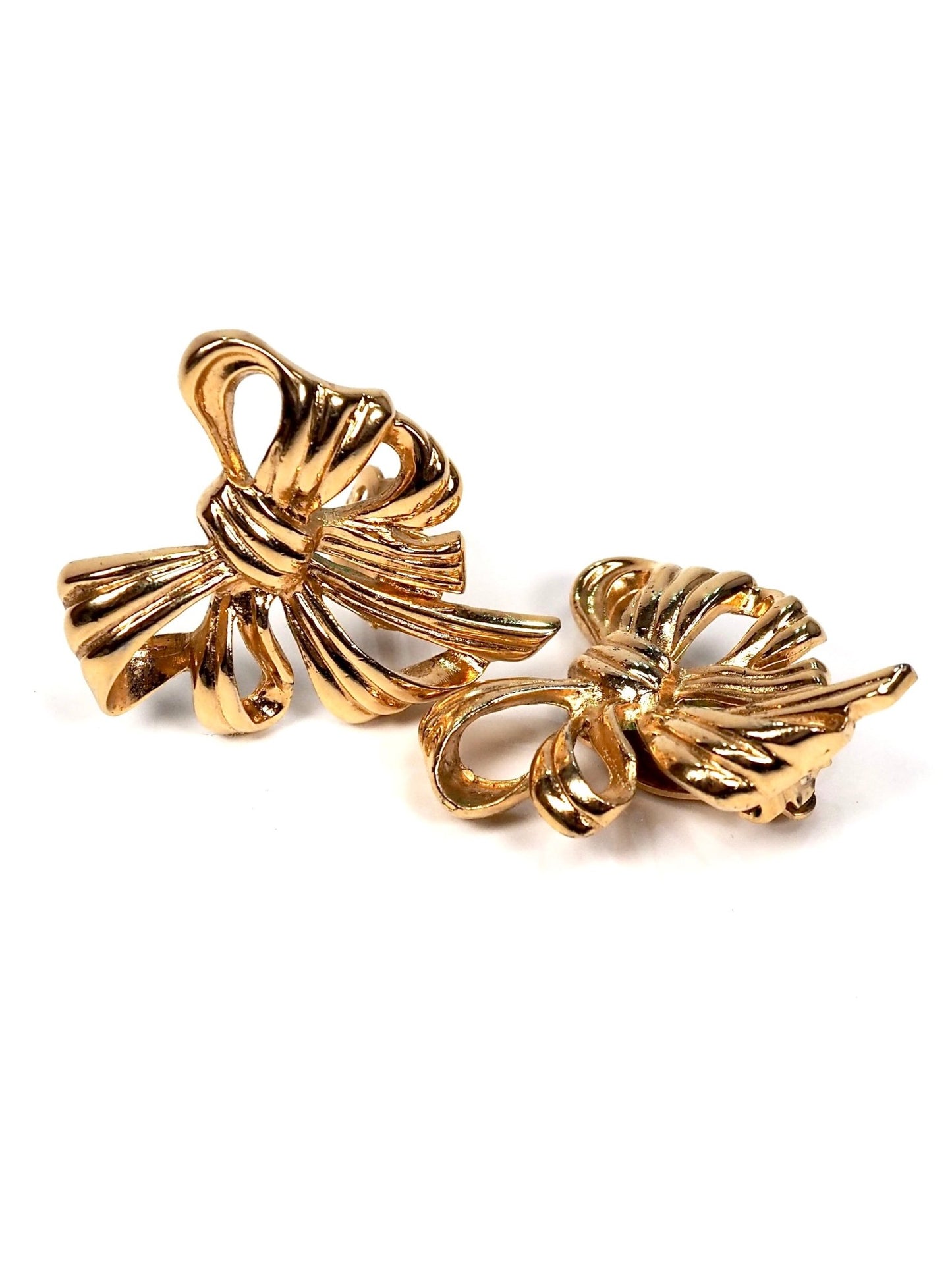 Givenchy Gold Bow Earrings - Georgie's NYC - Earrings