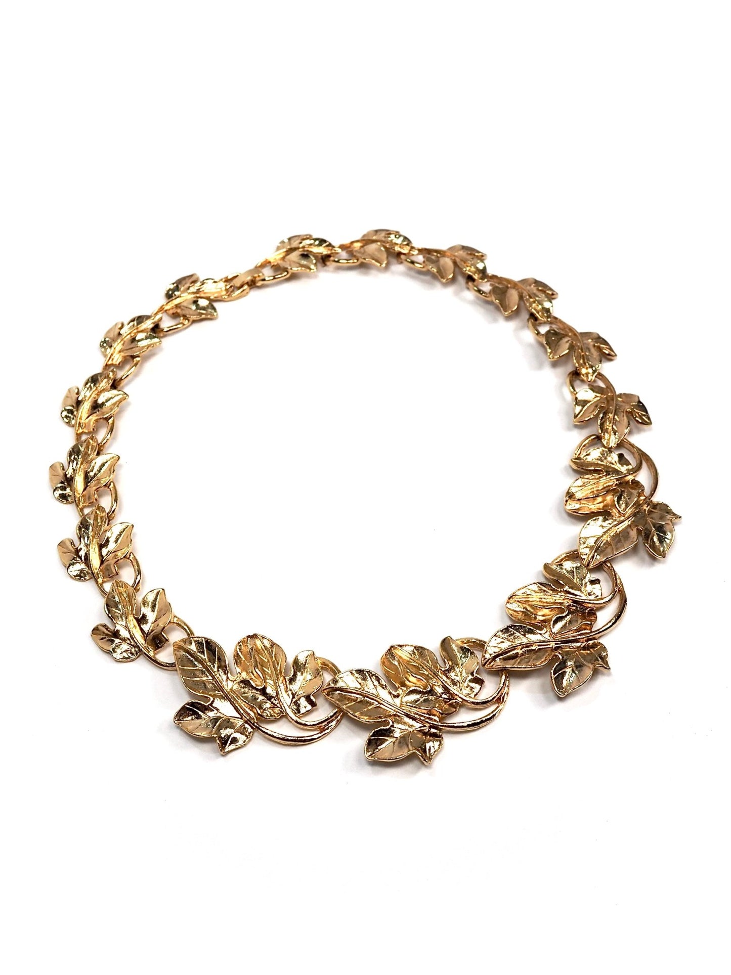 Gold Leaf Collar Necklace - Georgie's NYC - Necklaces