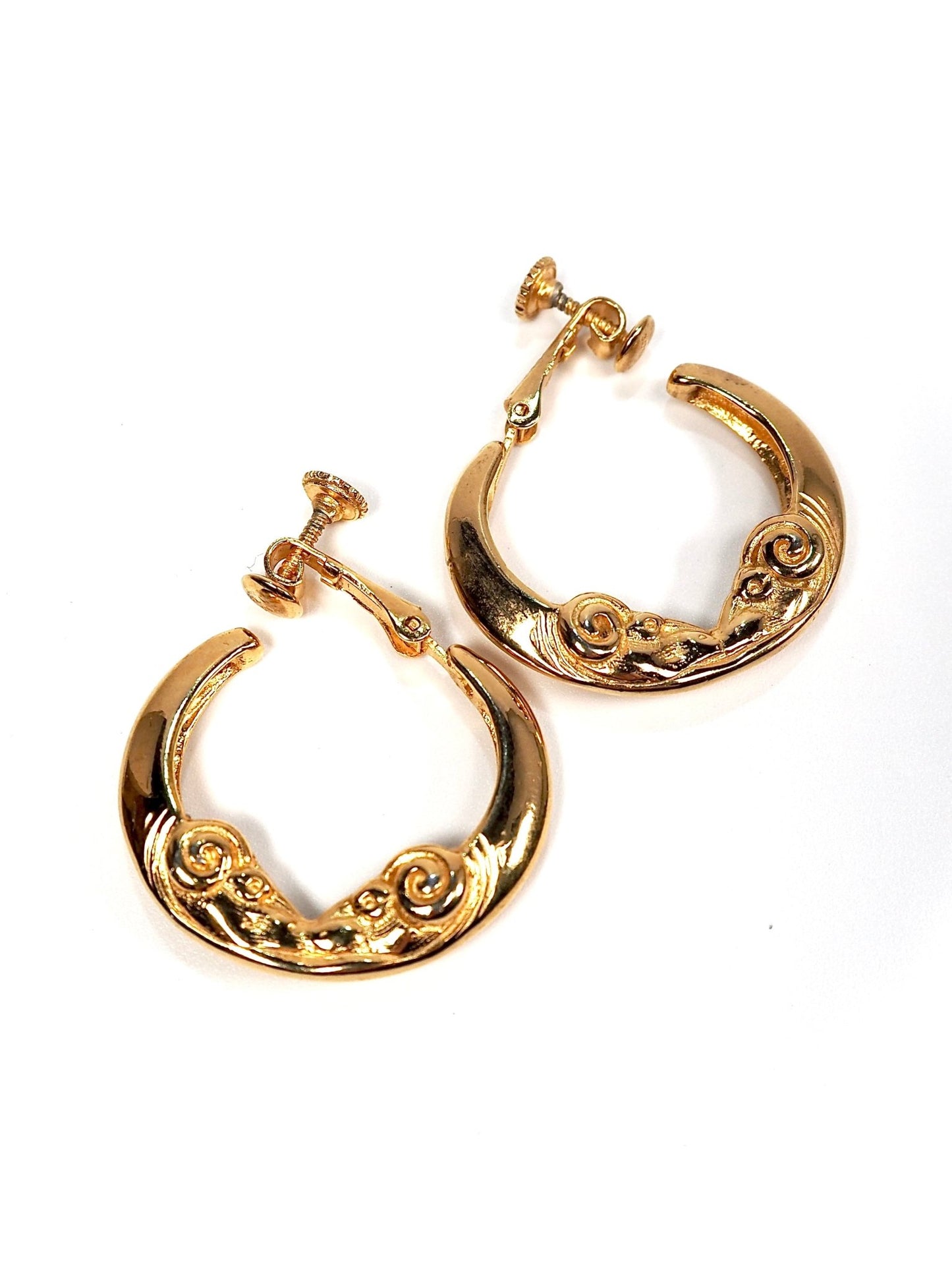 Goldette Gold Rams Head Hoop Earrings - Georgie's NYC - Earrings