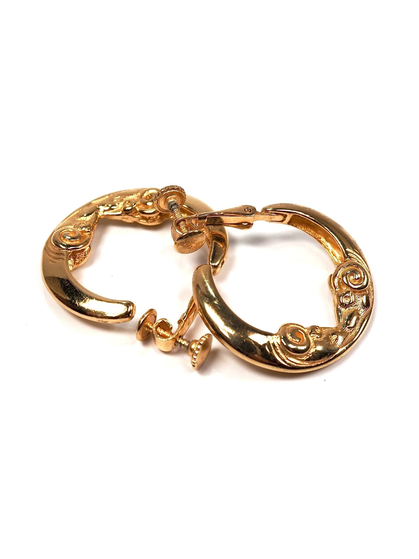 Goldette Gold Rams Head Hoop Earrings - Georgie's NYC - Earrings