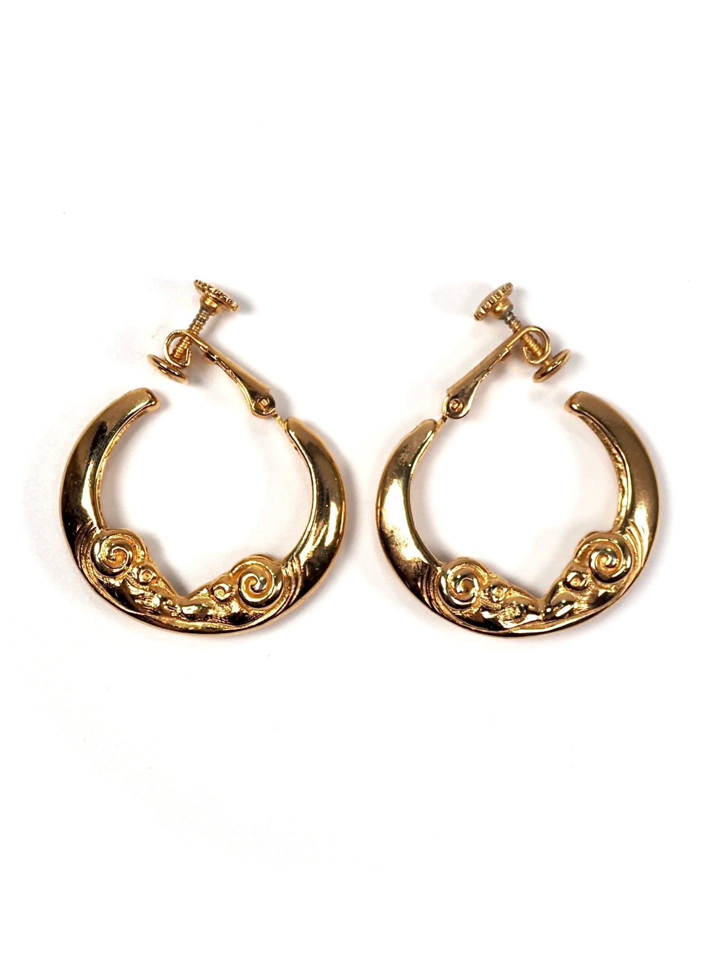 Goldette Gold Rams Head Hoop Earrings - Georgie's NYC - Earrings