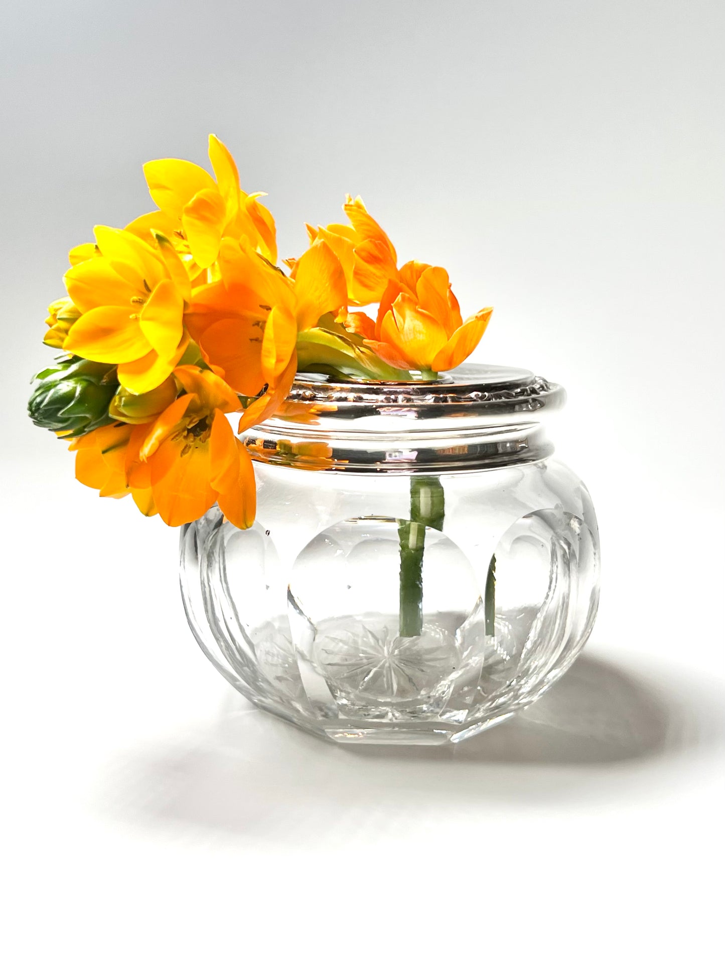 Sterling Silver Crystal Vanity Jars
