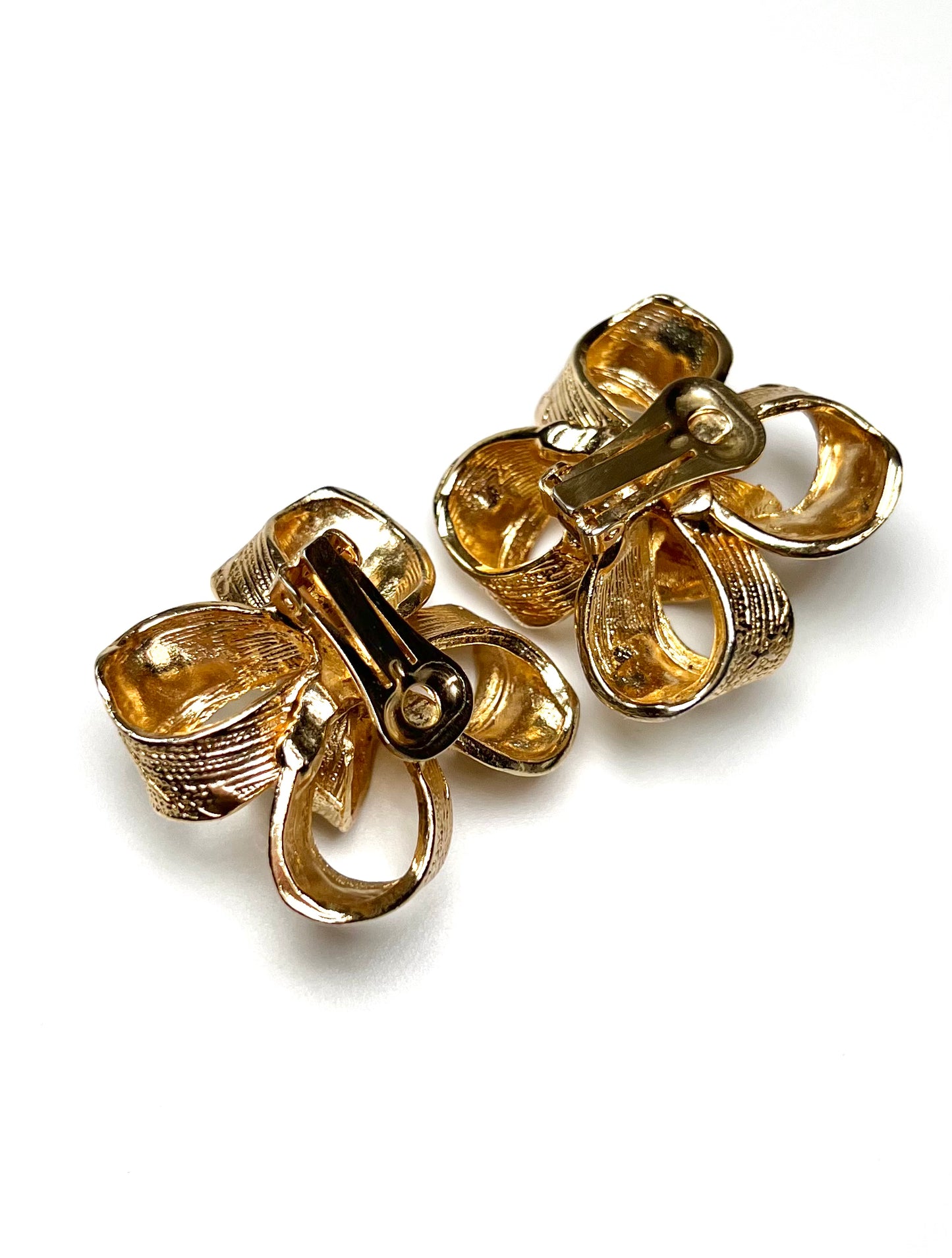 Oversized Gold Ribbon Earrings