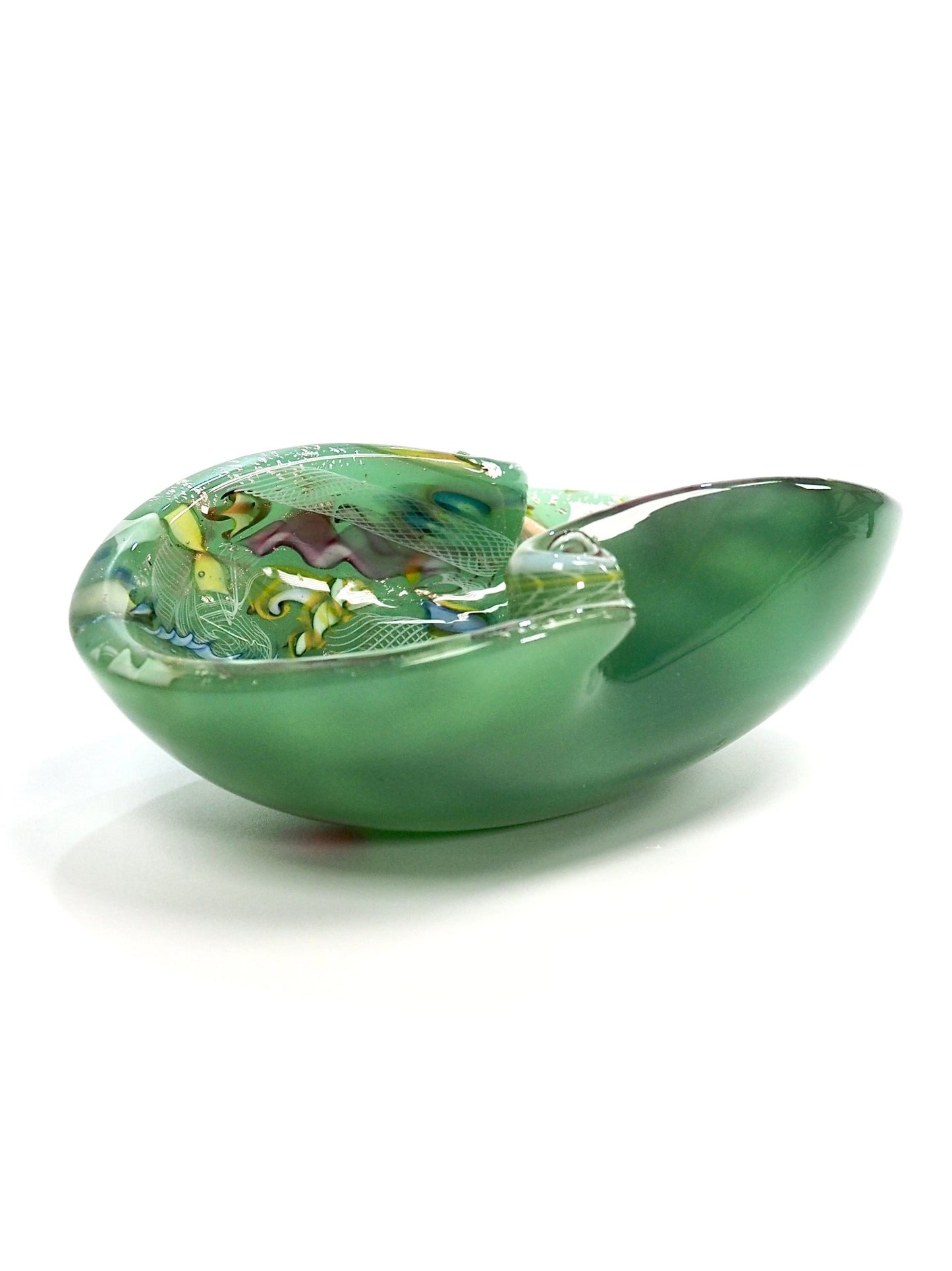 Italian Murano Glass Green Tutti Frutti Bowl - Georgie's NYC - Decorative Bowls