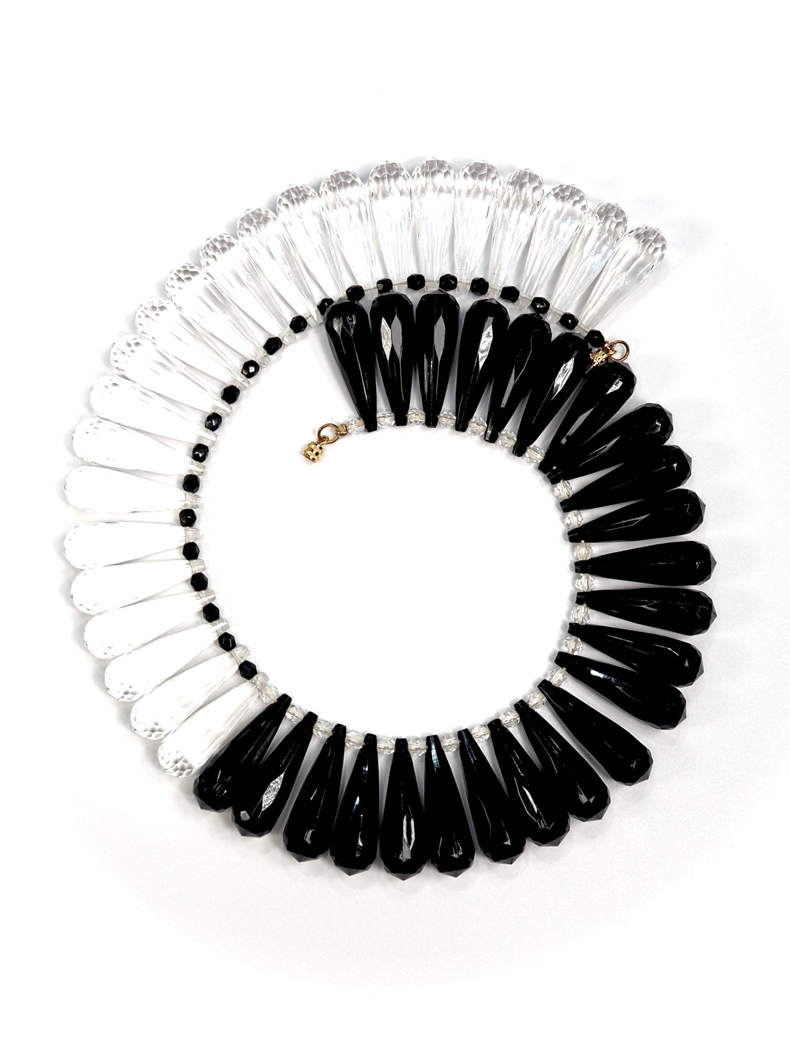 Lucite Black and Translucent Choker Collar Necklace - Georgie's NYC - Necklaces