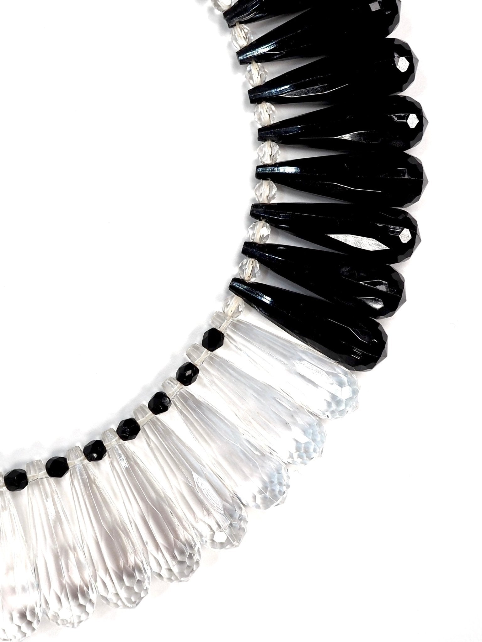 Lucite Black and Translucent Choker Collar Necklace - Georgie's NYC - Necklaces