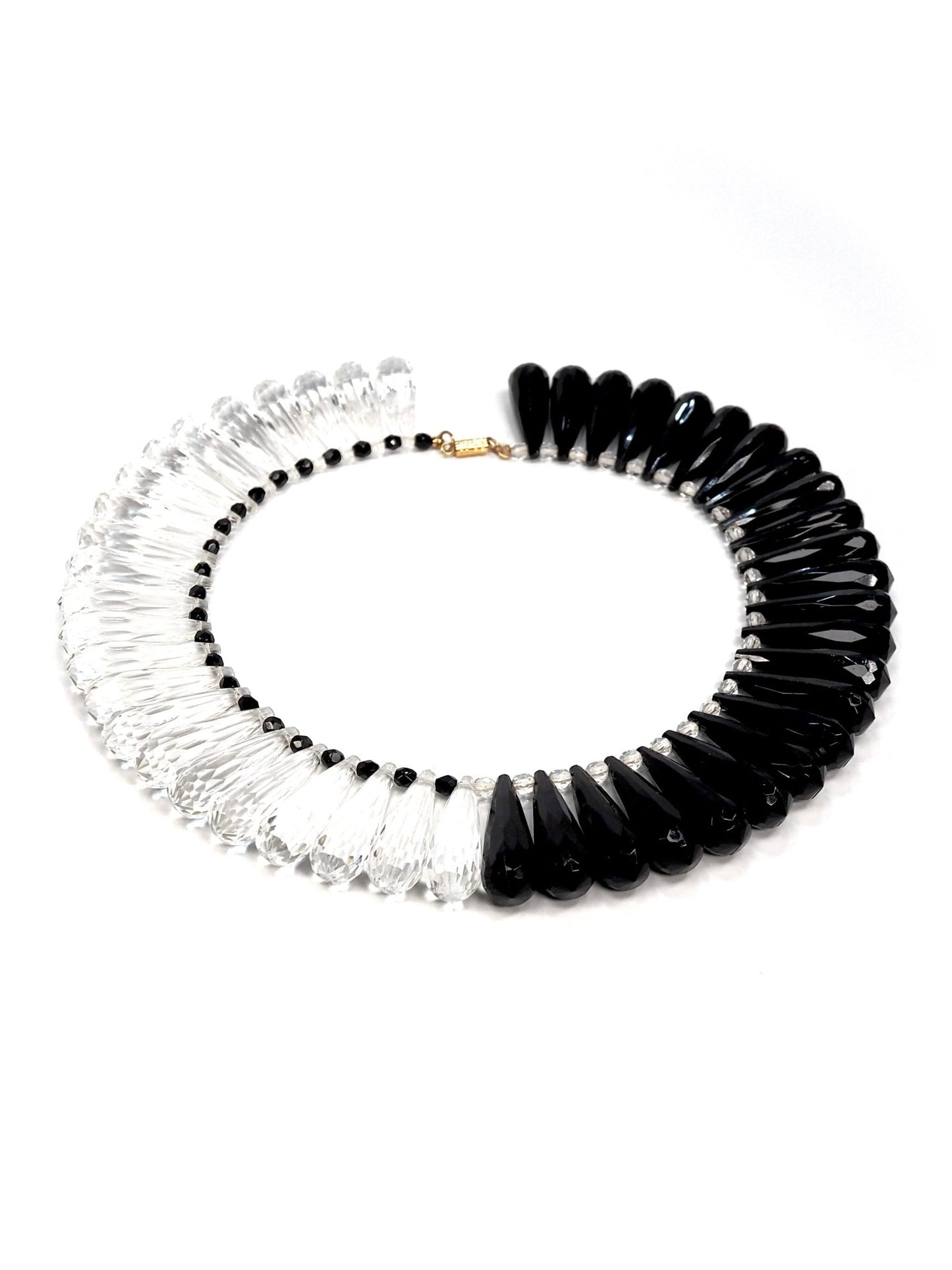 Lucite Black and Translucent Choker Collar Necklace - Georgie's NYC - Necklaces