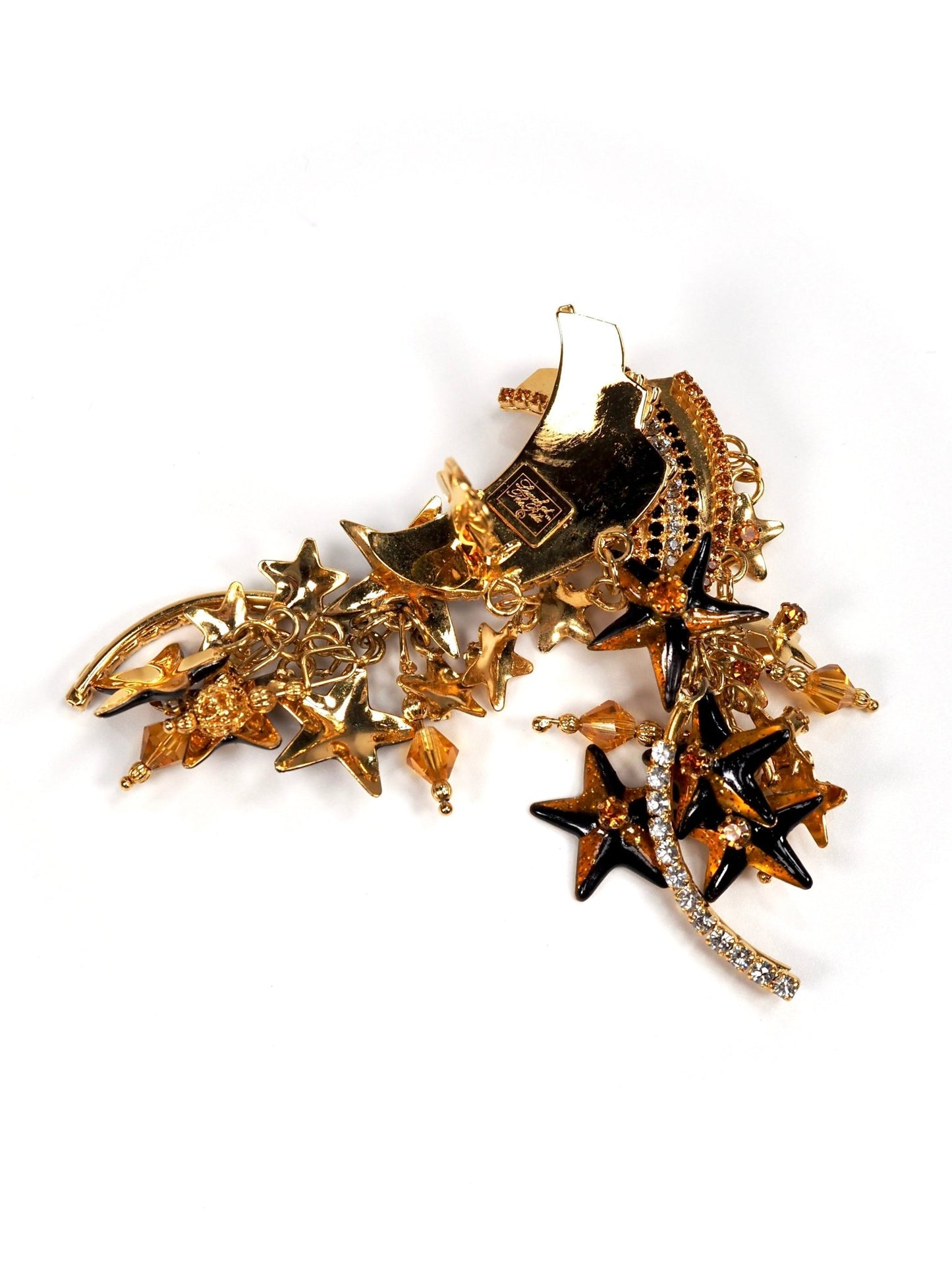 Lunch at the Ritz Gold Shooting Star Dangle Earrings - Georgie's NYC - Earrings