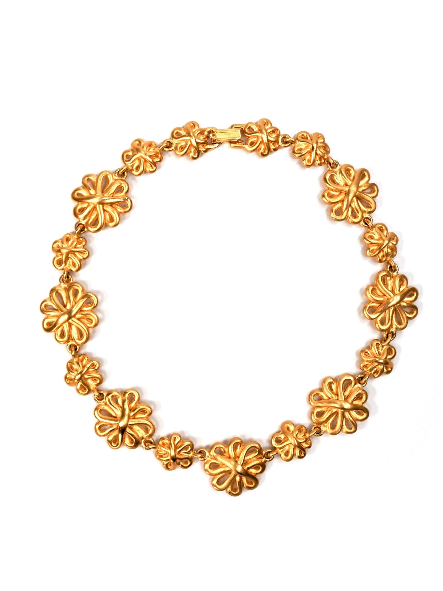 Matte Gold Flower Choker Necklace - Georgie's NYC - Necklaces