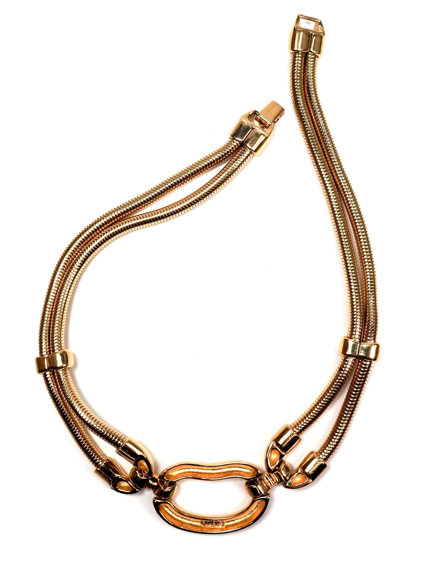 Monet Gold Mid Century Snake Chain Necklace - Georgie's NYC - Necklaces