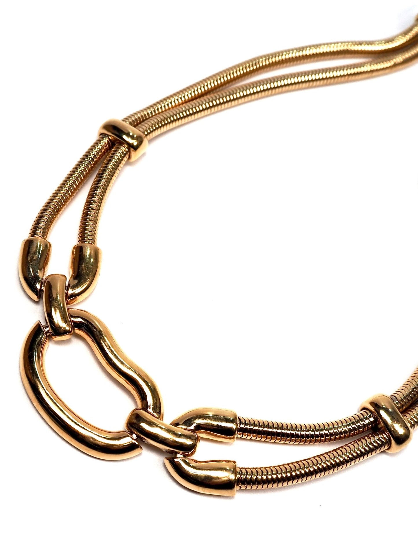 Monet Gold Mid Century Snake Chain Necklace - Georgie's NYC - Necklaces