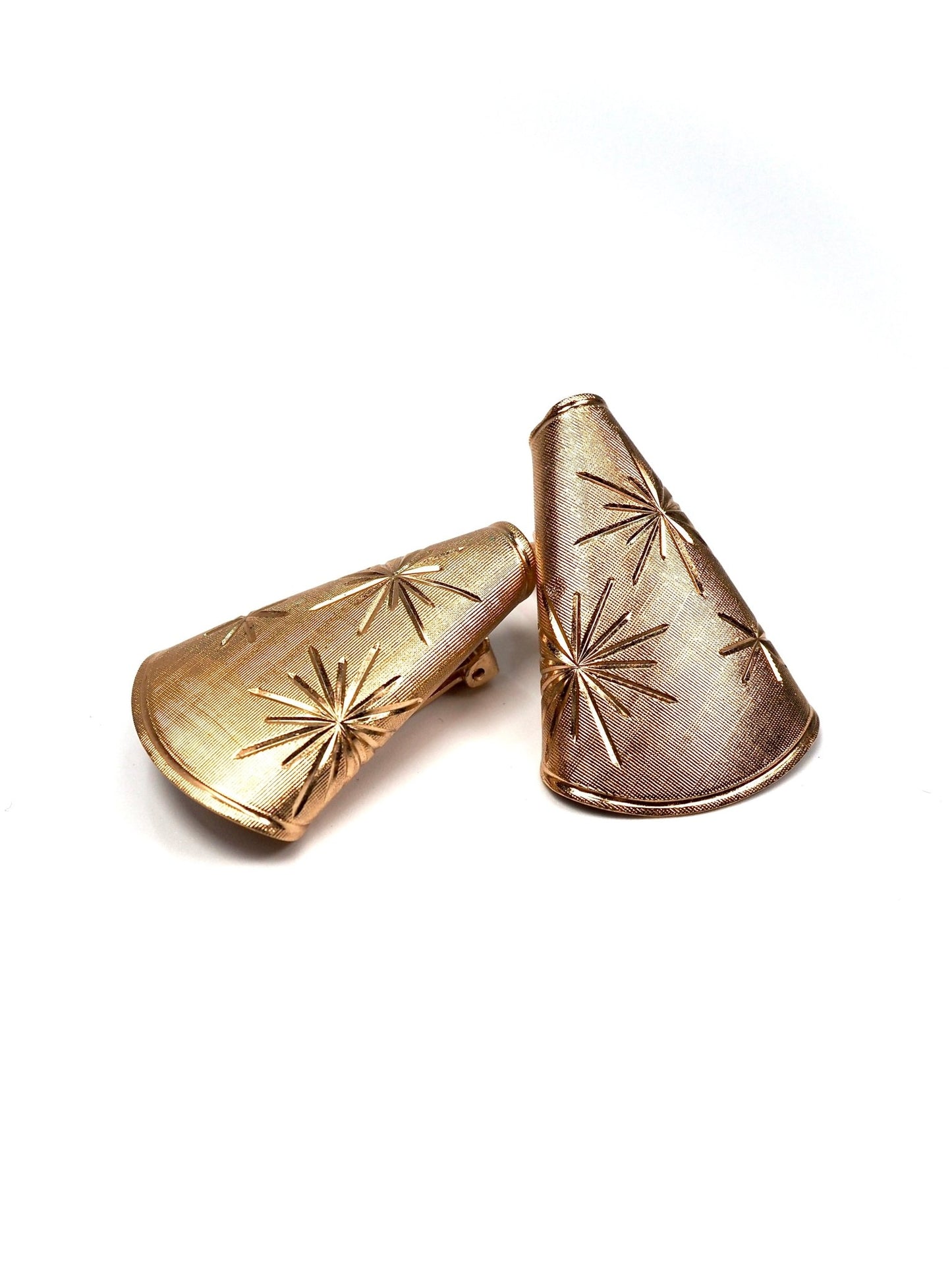 Napier Textured Gold Starburst Earrings - Georgie's NYC - Earrings