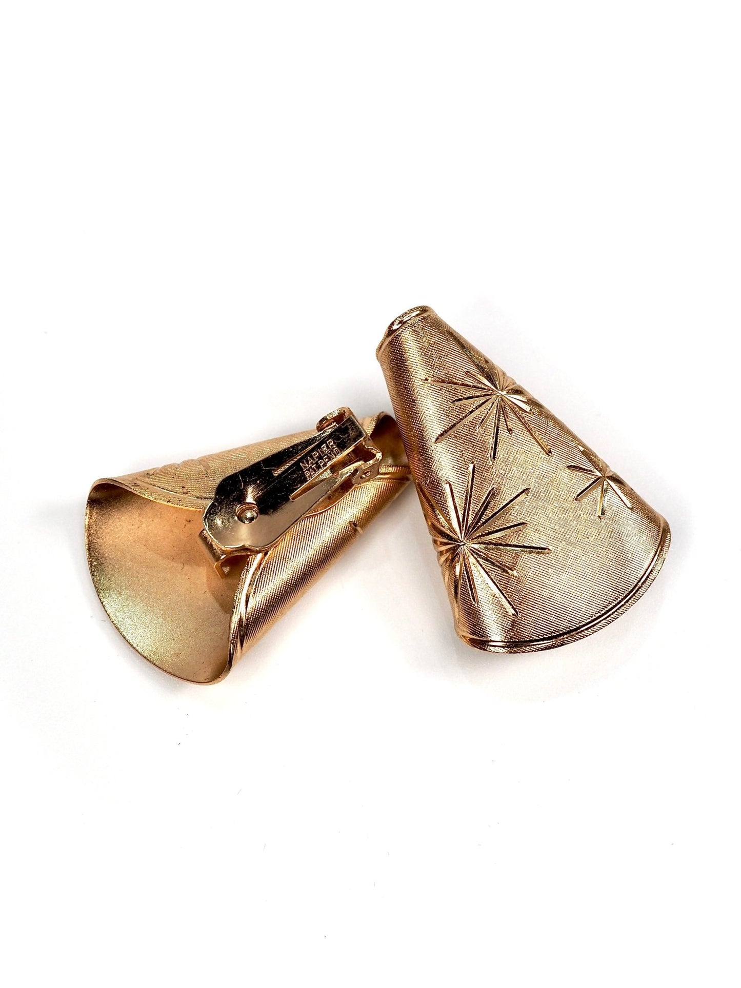 Napier Textured Gold Starburst Earrings - Georgie's NYC - Earrings