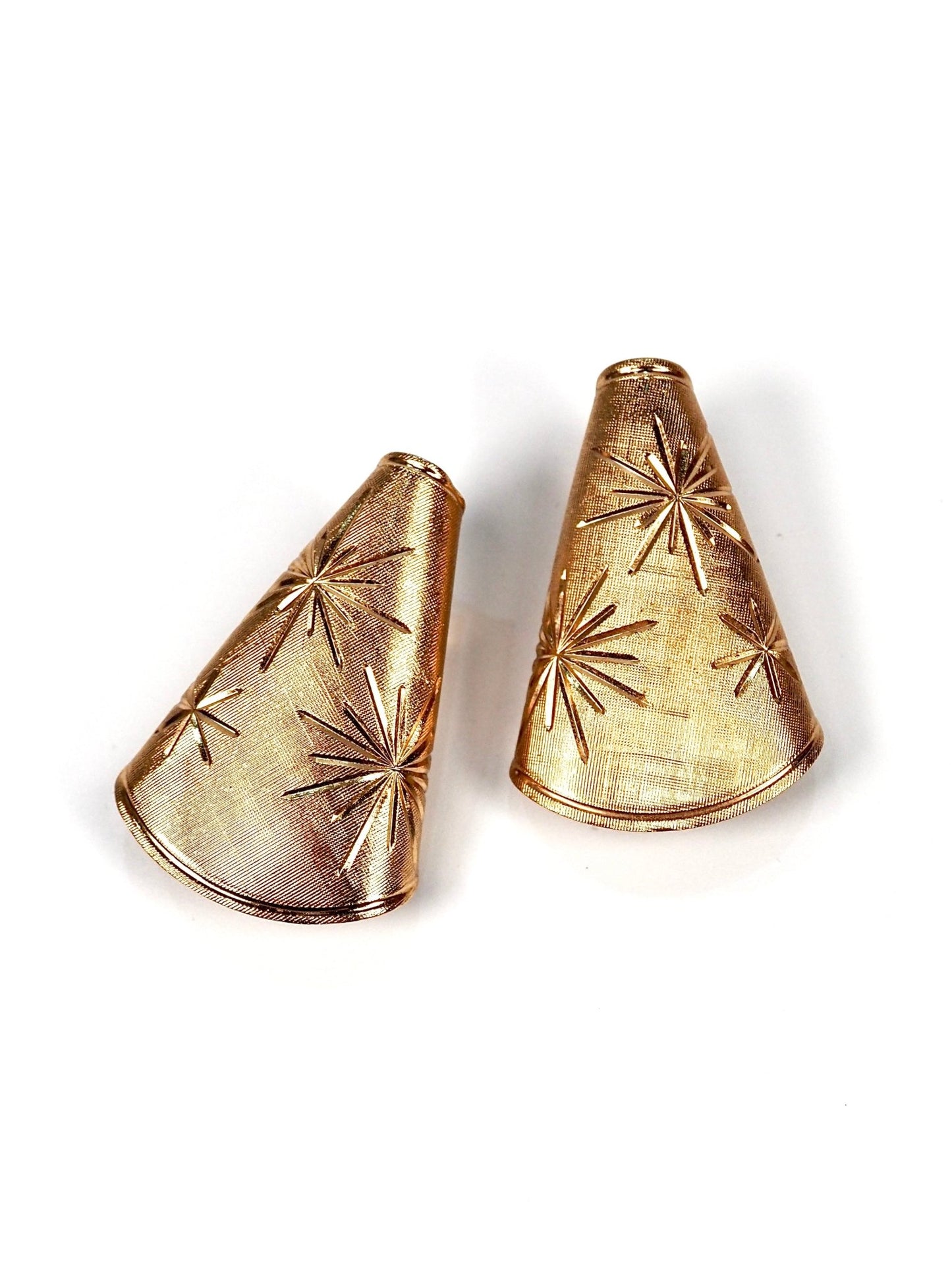 Napier Textured Gold Starburst Earrings - Georgie's NYC - Earrings