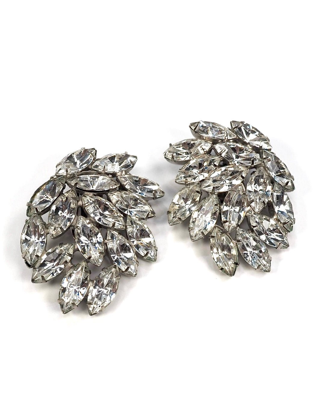 Thelma Deutsch Glass Crystal Oversized Fan Earrings - Georgie's NYC - Earrings