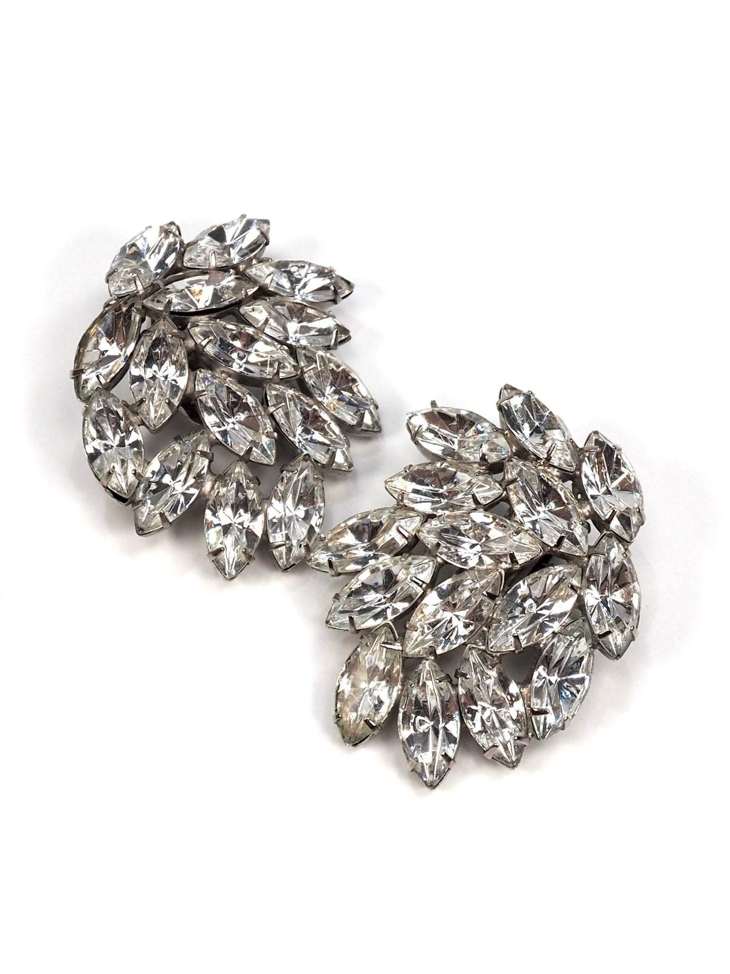 Thelma Deutsch Glass Crystal Oversized Fan Earrings - Georgie's NYC - Earrings