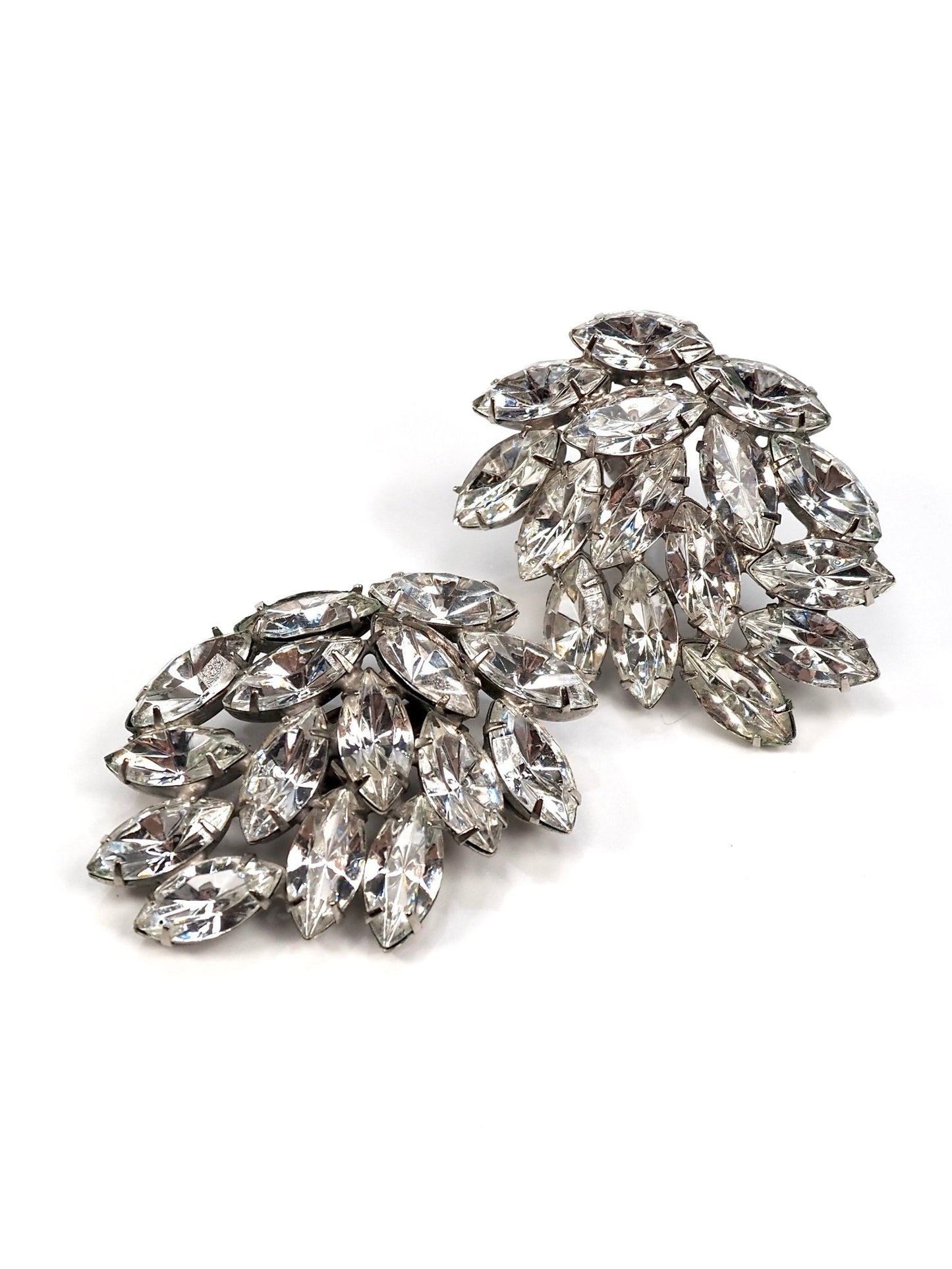 Thelma Deutsch Glass Crystal Oversized Fan Earrings - Georgie's NYC - Earrings
