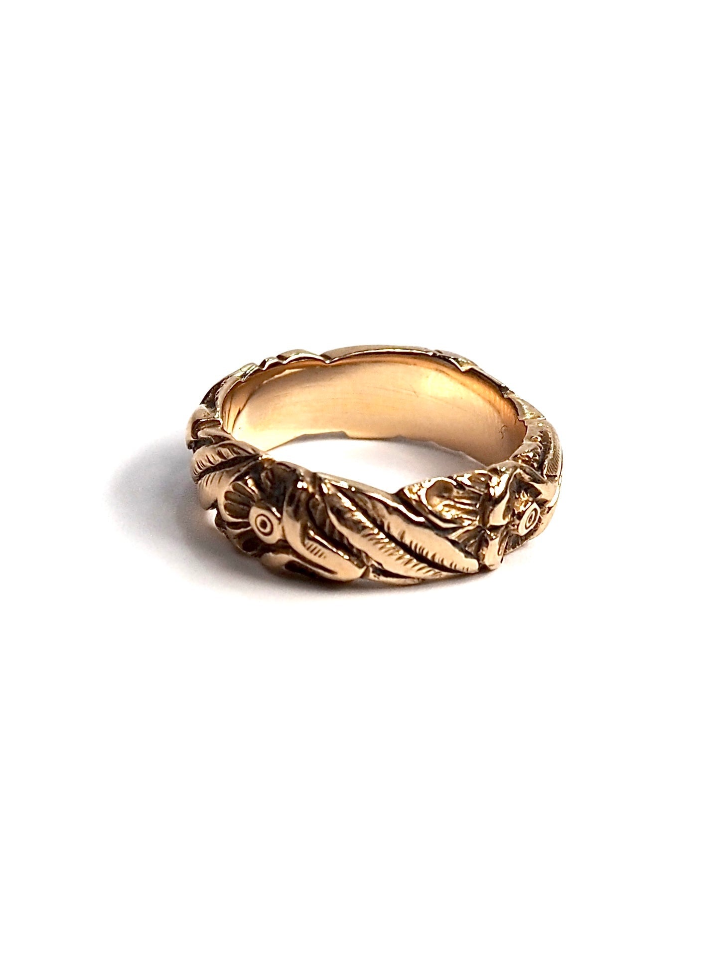 Tiffany & Co. 14K Gold Detailed Flower Carved Ring - Georgie's NYC - Rings