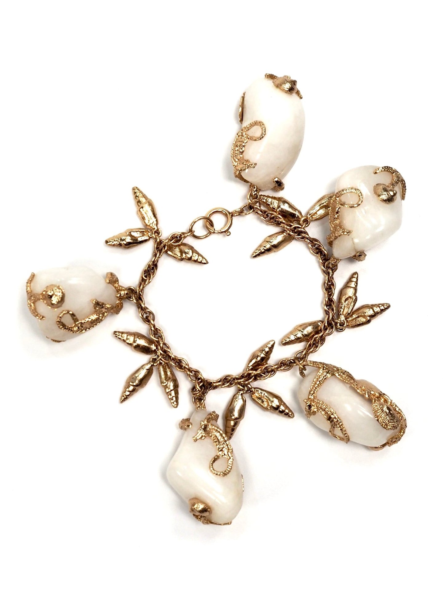 Under the Sea Gold and Quartz Crystal Charm Bracelet - Georgie's NYC - Bracelets