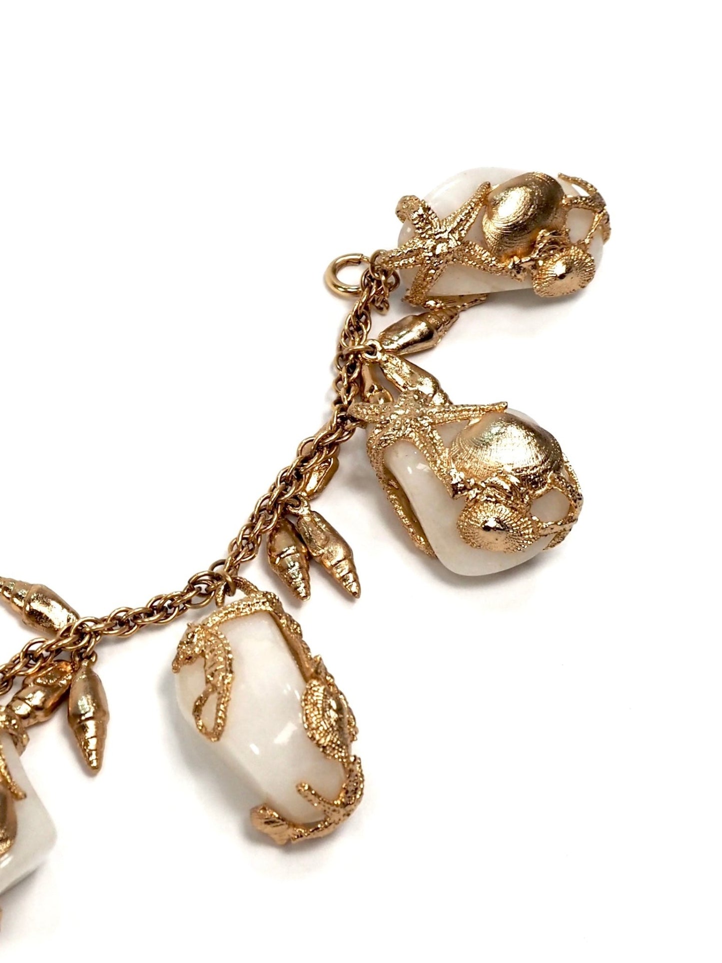 Under the Sea Gold and Quartz Crystal Charm Bracelet - Georgie's NYC - Bracelets