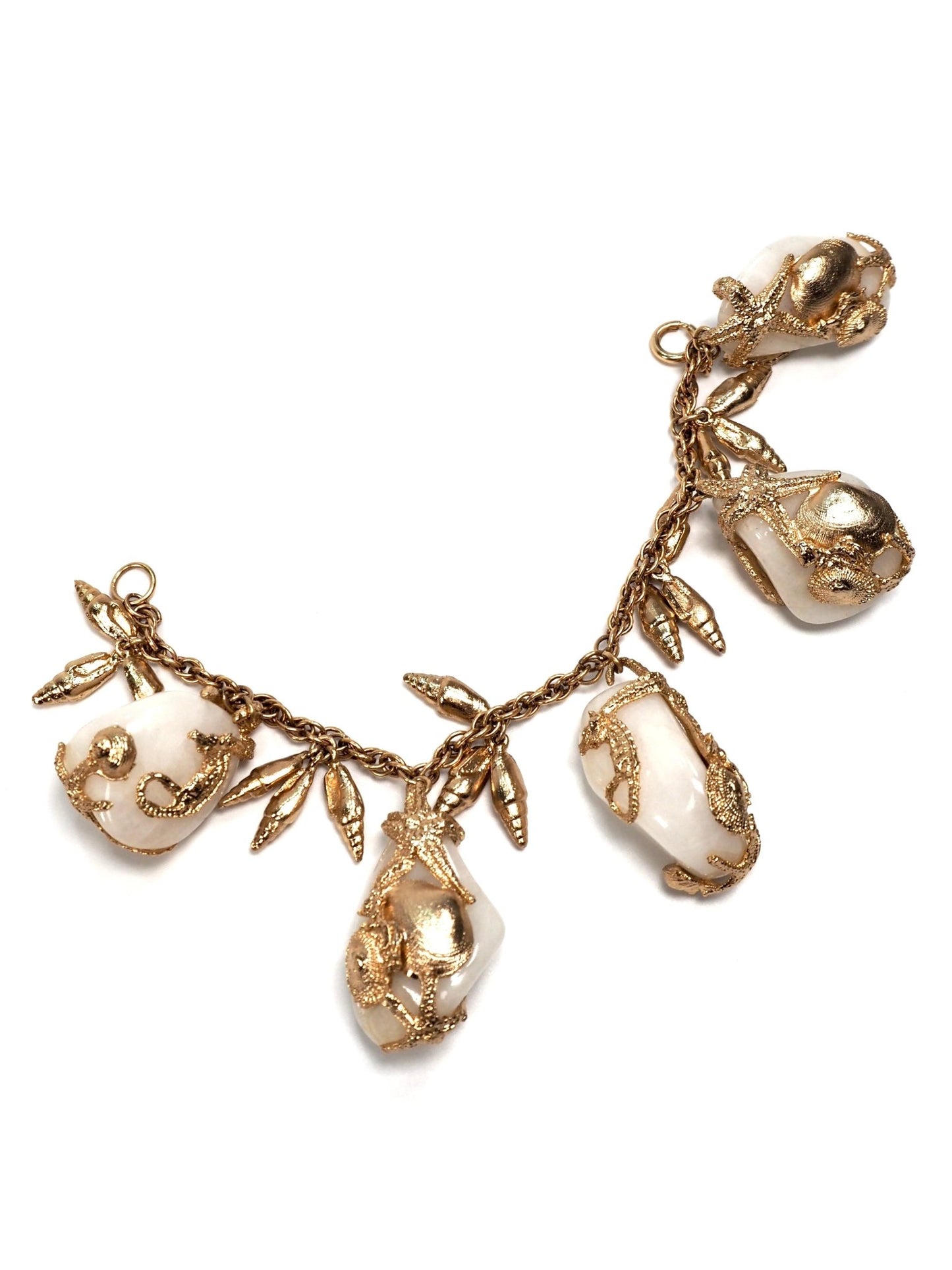 Under the Sea Gold and Quartz Crystal Charm Bracelet - Georgie's NYC - Bracelets