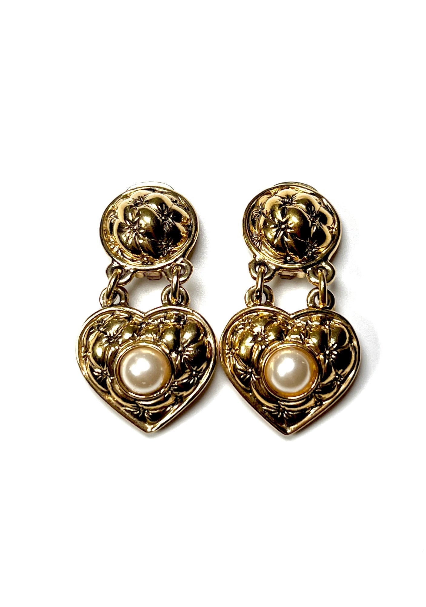 Agatha Paris Heart Drop Earrings - Georgie's NYC - Earrings