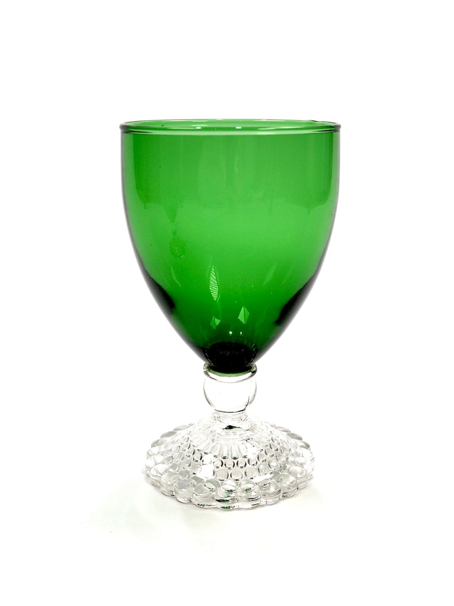 Anchor Hocking Festive Forest Green Goblet Drinking Glasses - Georgie's NYC - Drinkware
