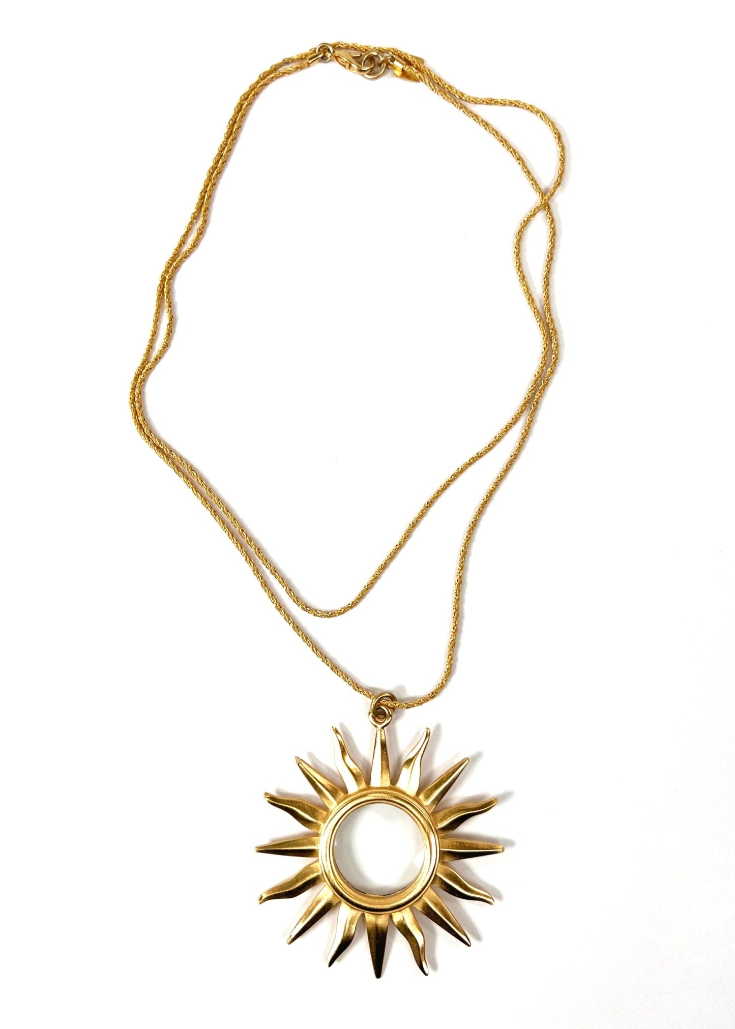 Anne Klein Extra Long Gold Sun Magnifier Necklace - Georgie's NYC - Necklaces