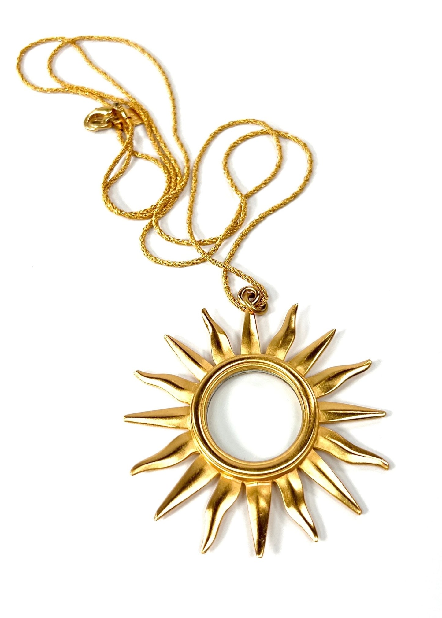 Anne Klein Extra Long Gold Sun Magnifier Necklace - Georgie's NYC - Necklaces