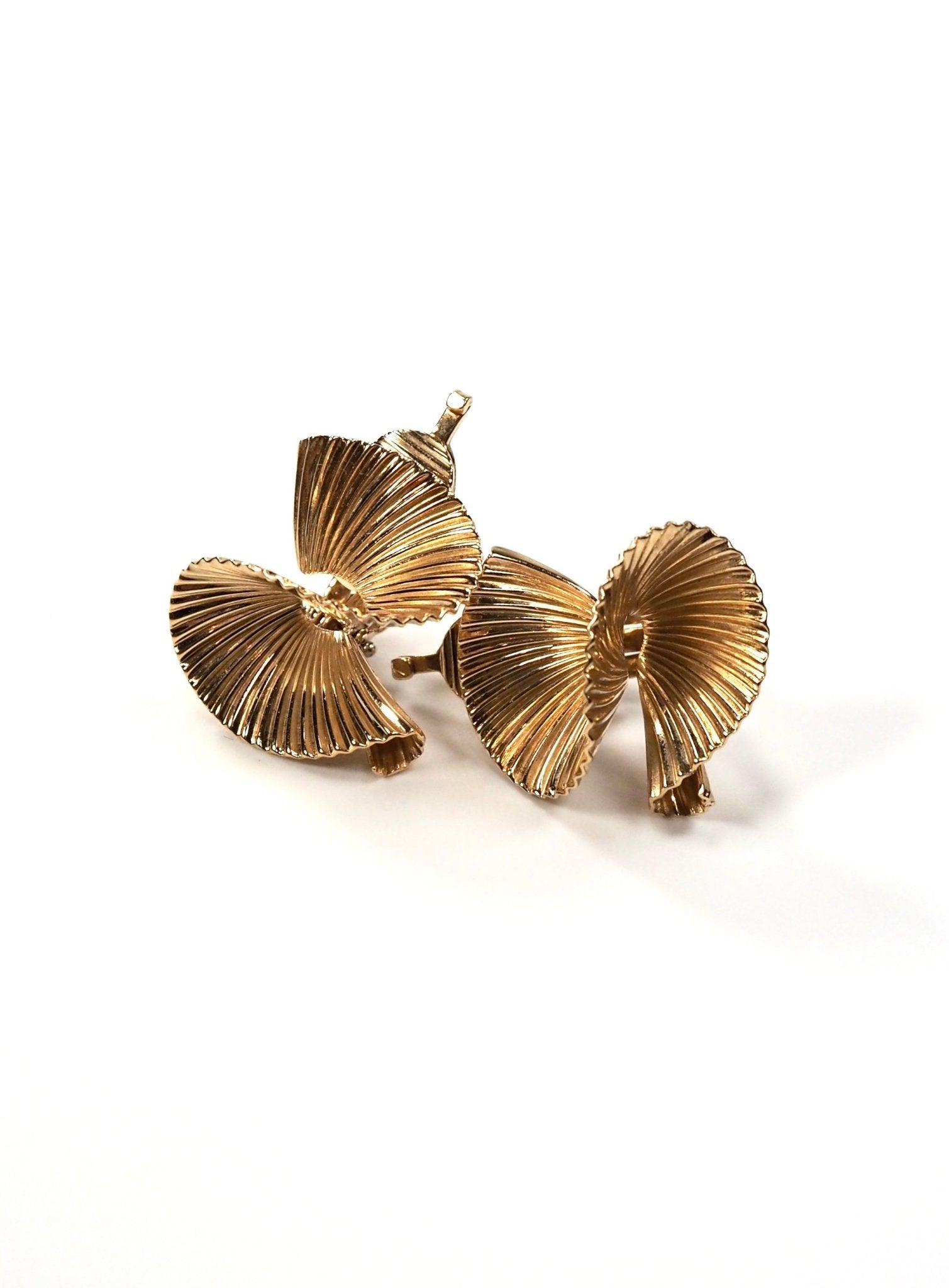 Arabesque 14K Gold Textured Earrings - Georgie's NYC - Earrings