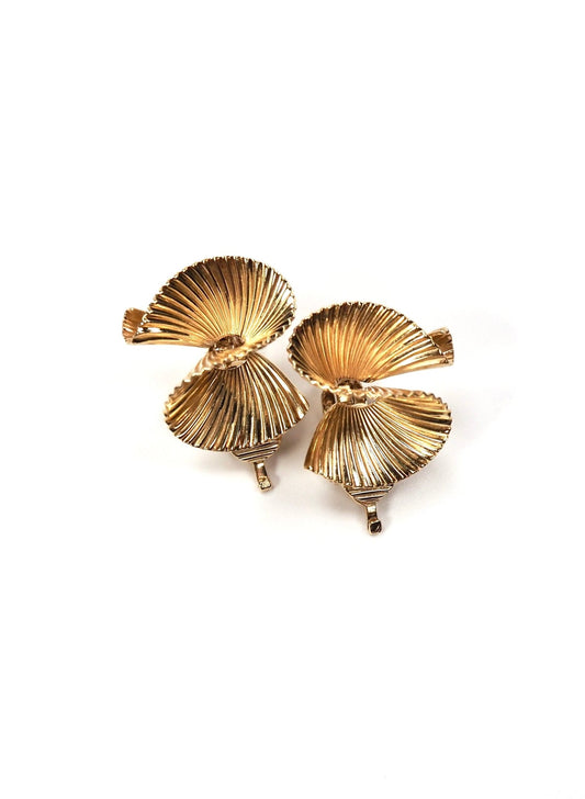 Arabesque 14K Gold Textured Earrings - Georgie's NYC - Earrings