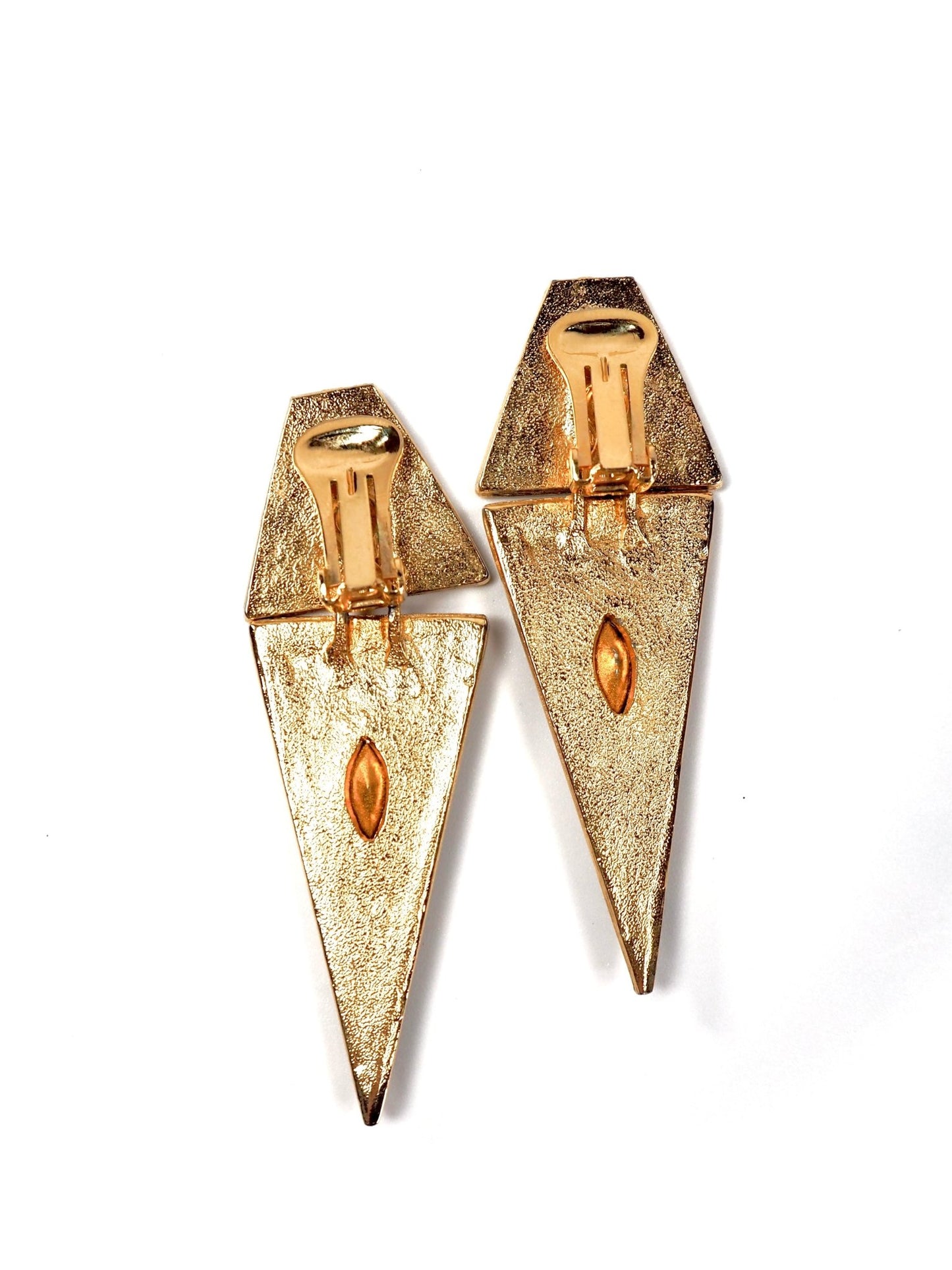 Black and Gold Crystal Geometric Drop Earrings - Georgie's NYC - Earrings