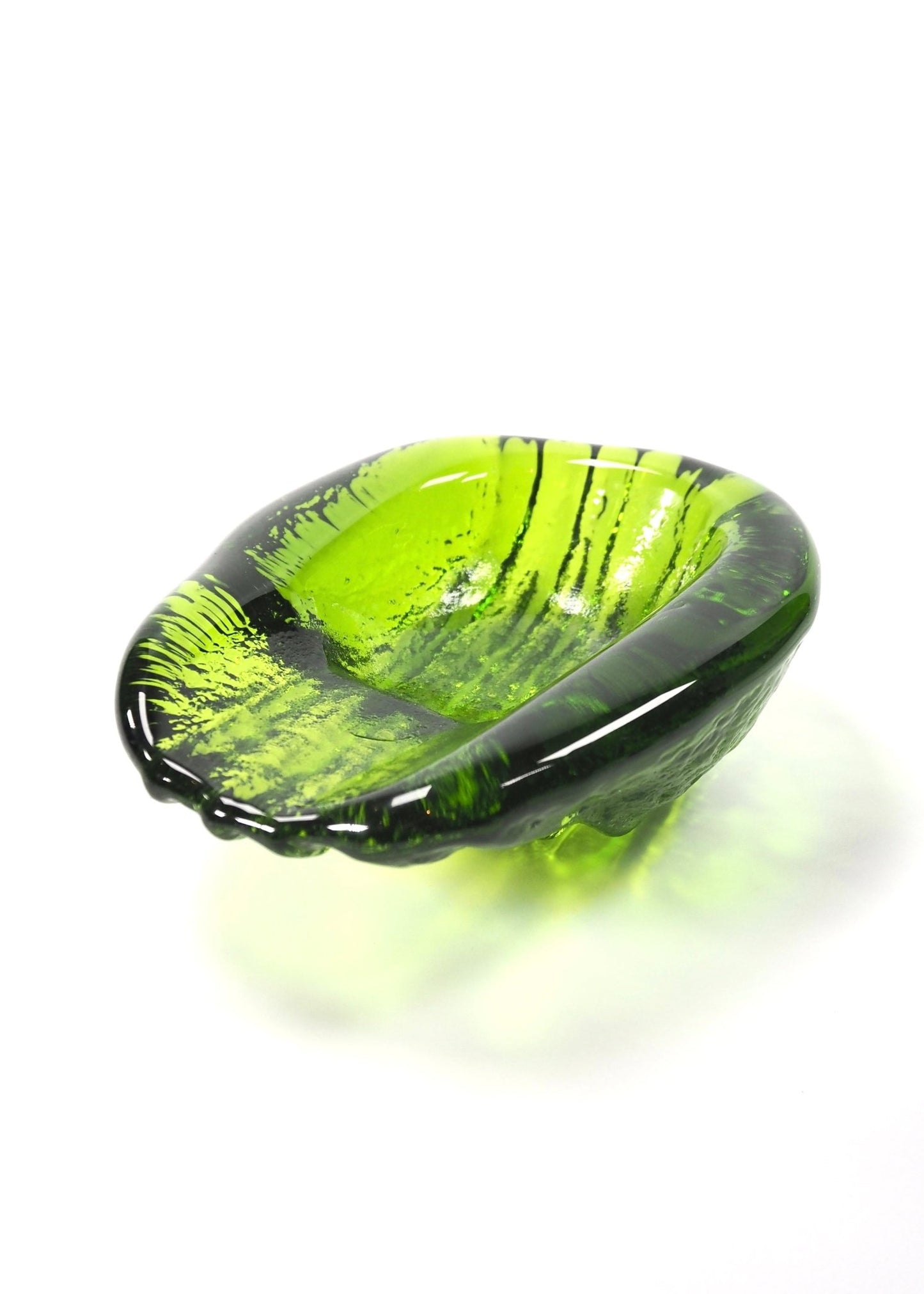 Blenko Green Art Glass Ashtray - Georgie's NYC - Ashtrays